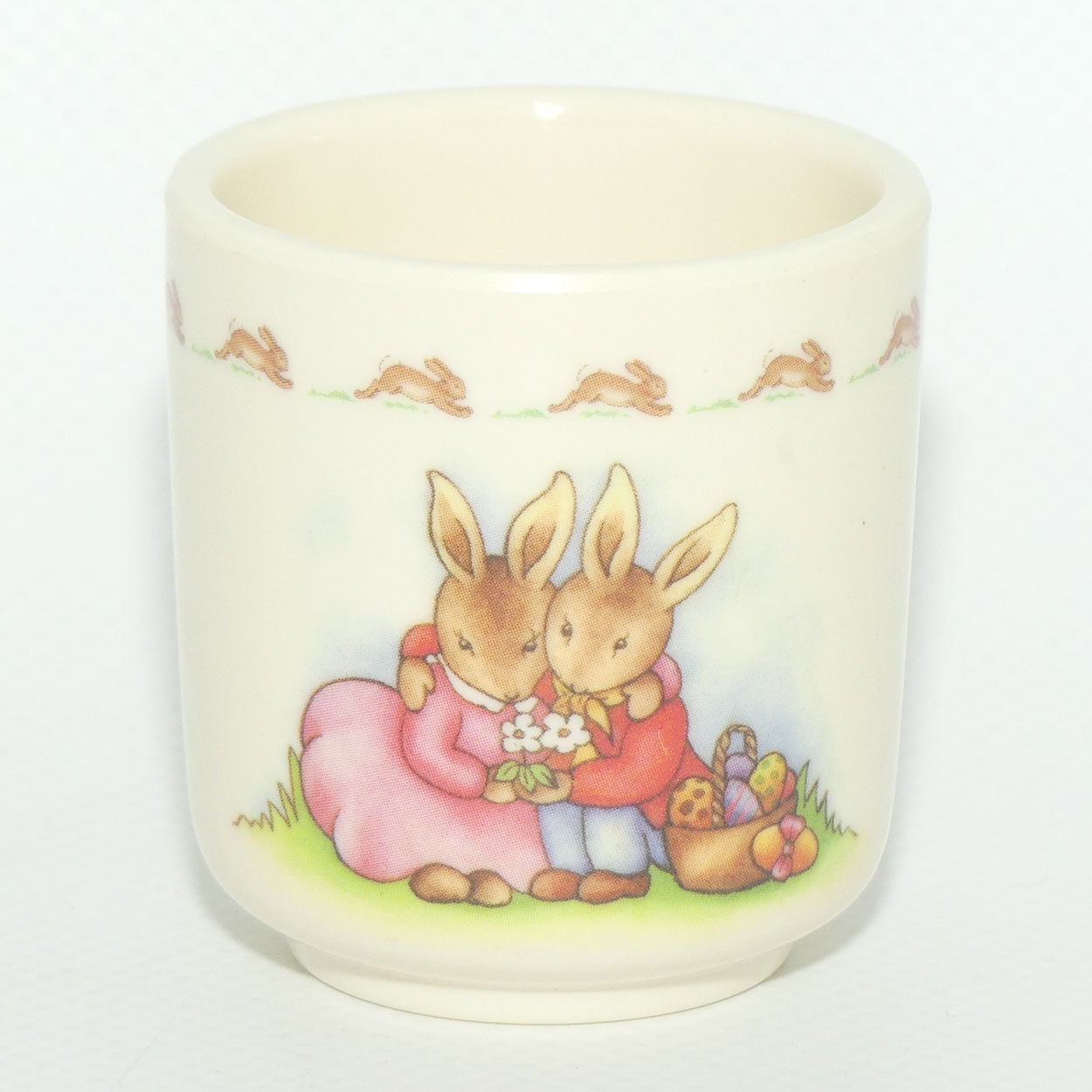 Royal Doulton Bunnykins melamine egg cup | Hugs scene