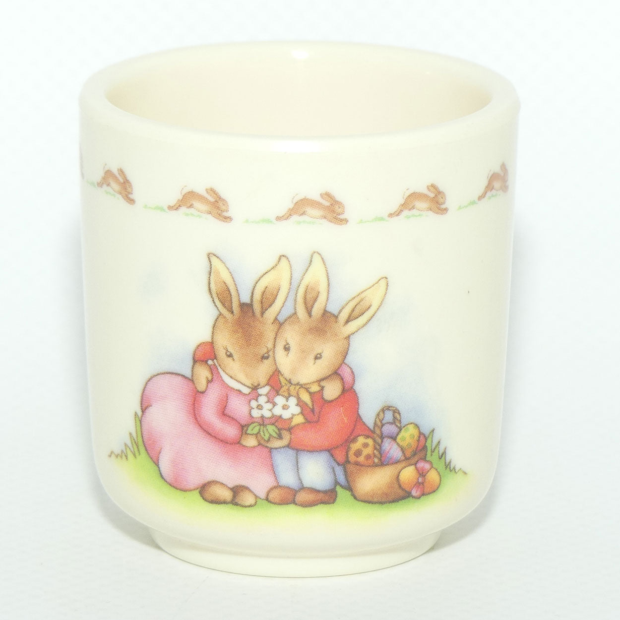 Royal Doulton Bunnykins melamine egg cup | Hugs scene