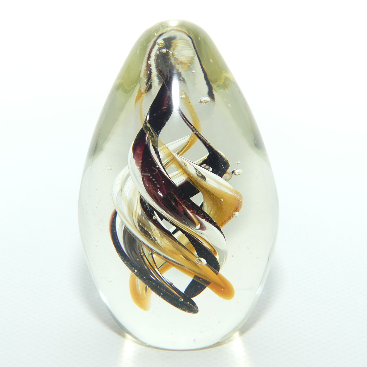 Egg Shaped Swirl design paperweight