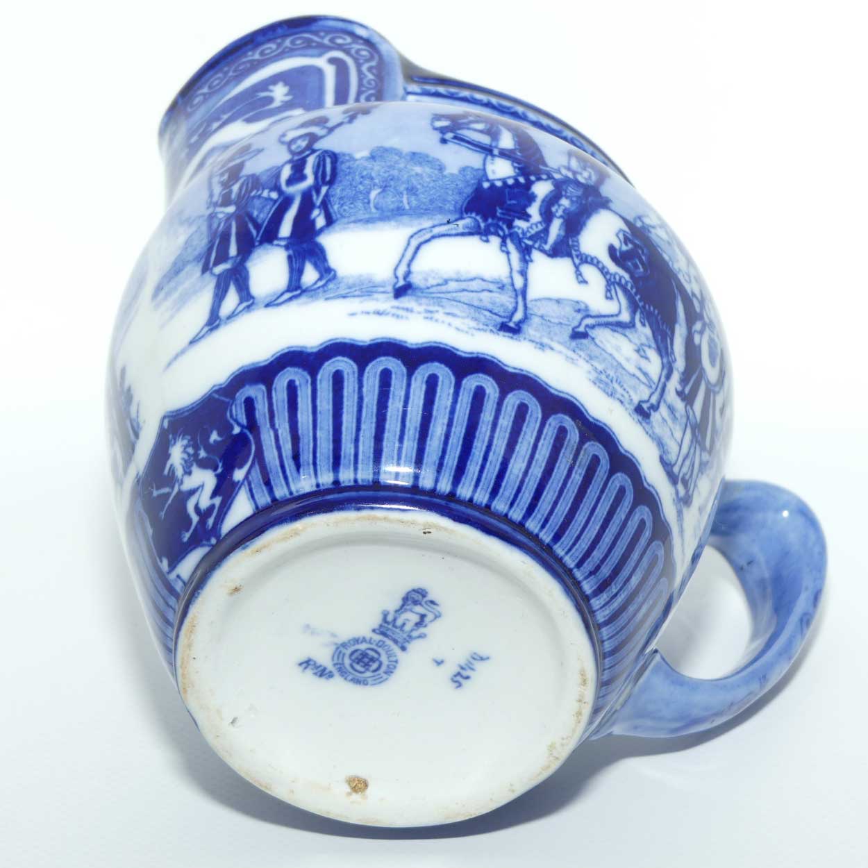 Royal Doulton Flow Blue Eglinton Tournament jug D1425 | Castle shape