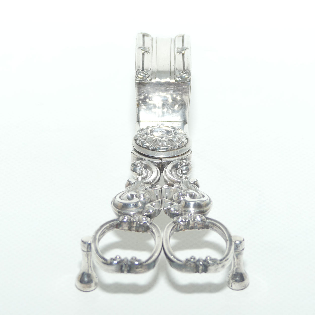 Mid Victorian era pair of Silver Plate Wick trimmers | Gilbert manufacture