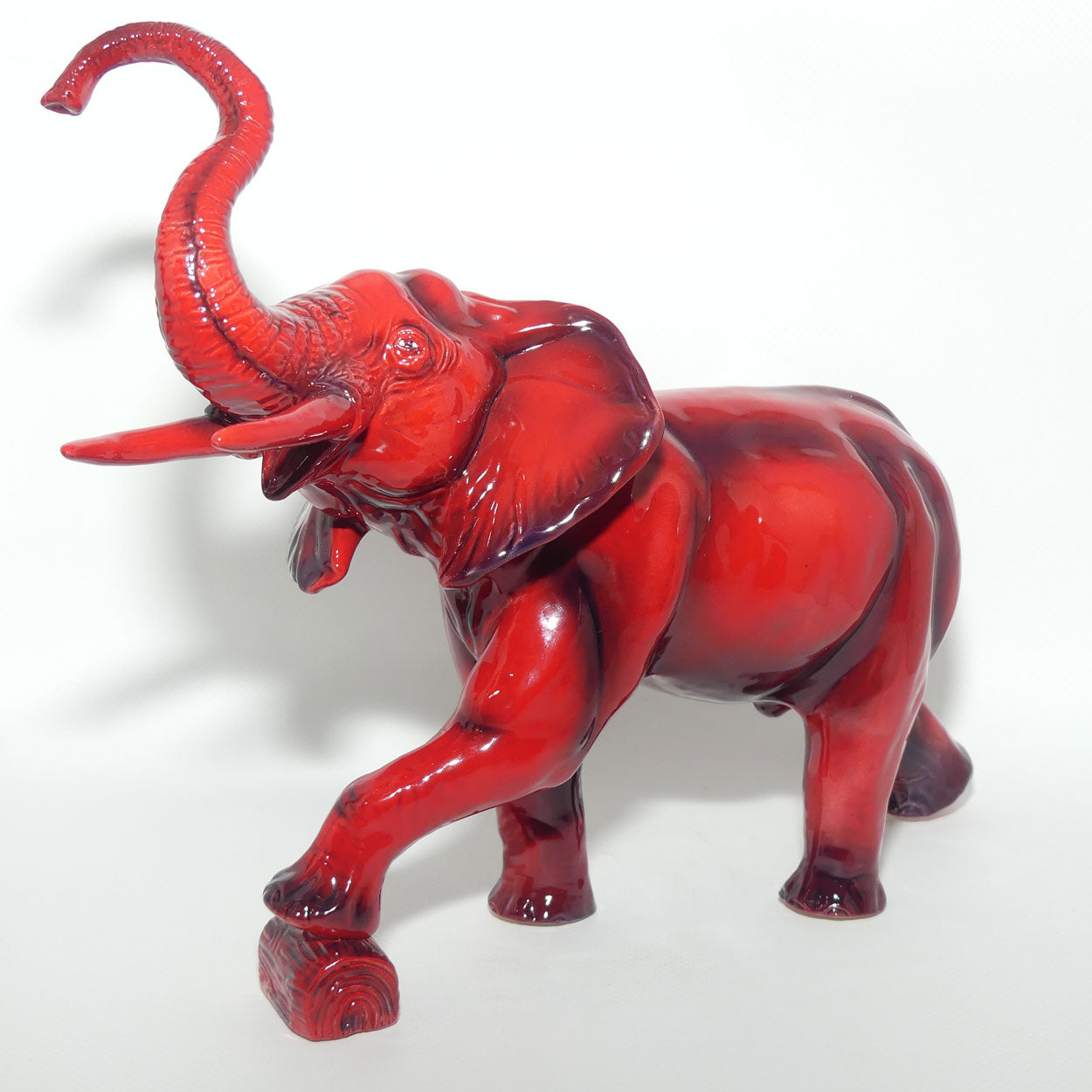 Peggy Davies Ceramics | Ruby Fusion Glaze | Elephant Trunk in Salute
