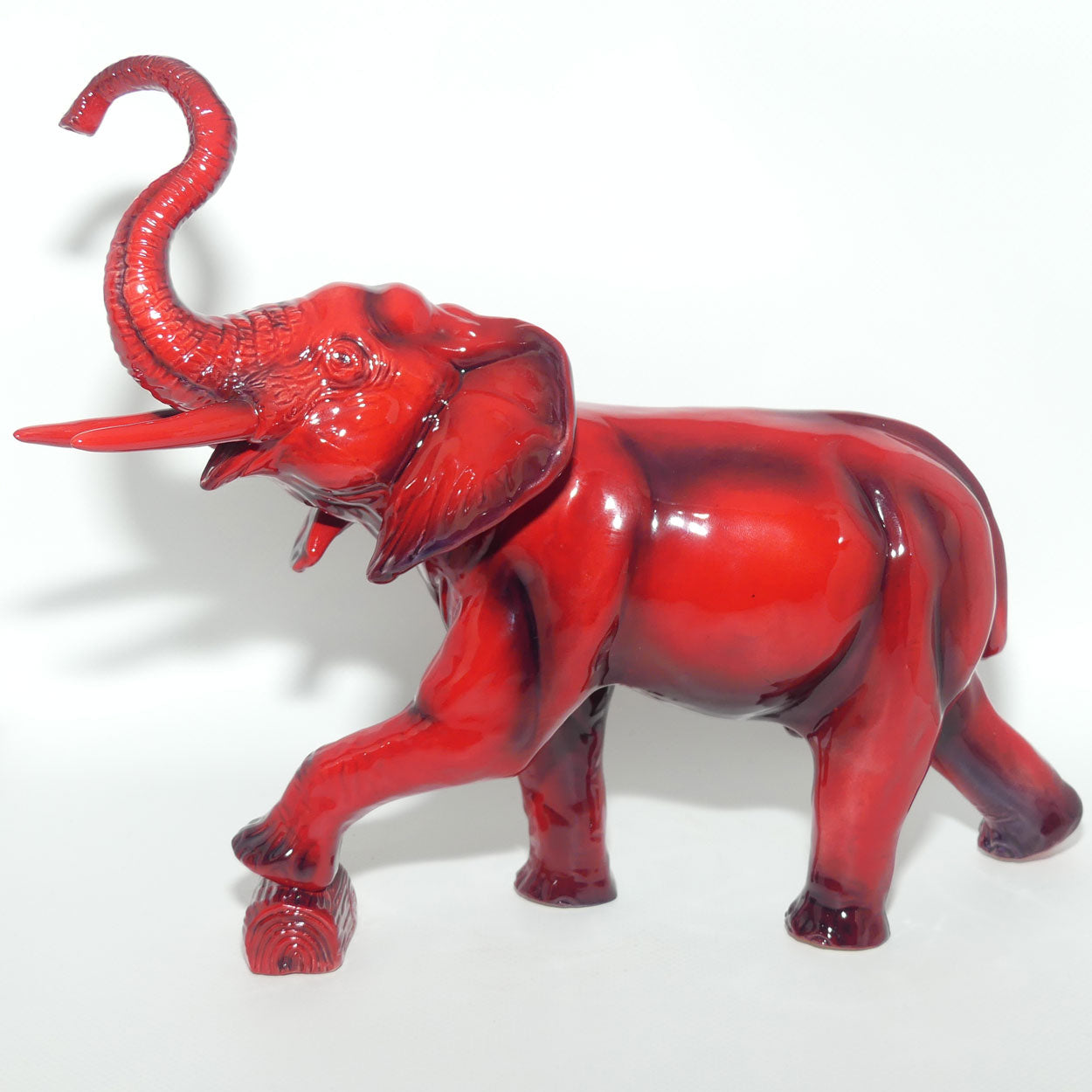 Peggy Davies Ceramics | Ruby Fusion Glaze | Elephant Trunk in Salute