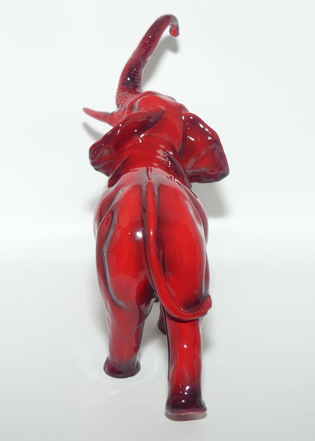 Peggy Davies Ceramics | Ruby Fusion Glaze | Elephant Trunk in Salute