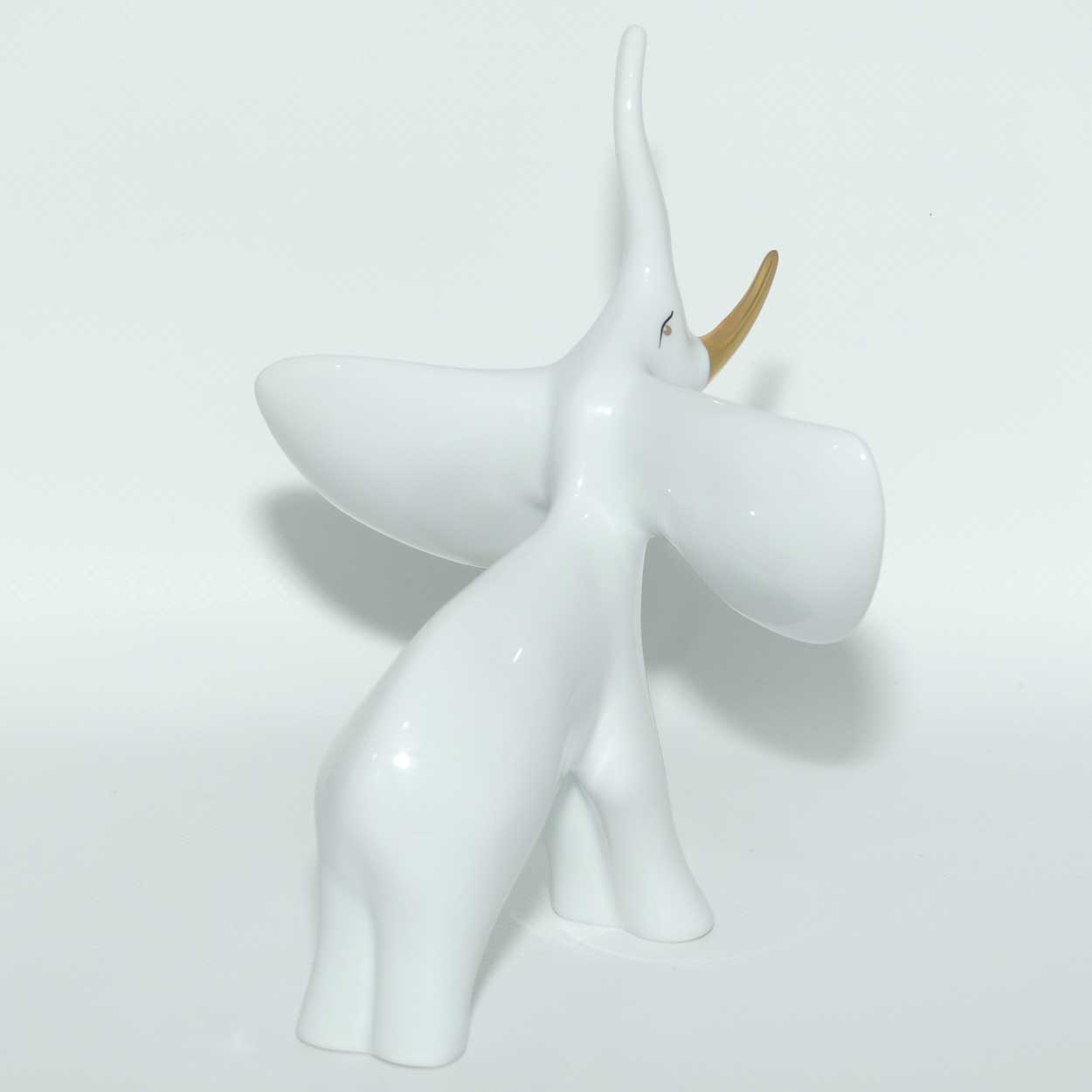 Vintage Hollohaza Hungary Elephant | Trunk in Salute