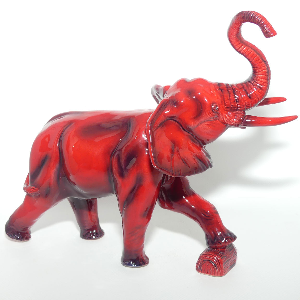 Peggy Davies Ceramics | Ruby Fusion Glaze | Elephant Trunk in Salute