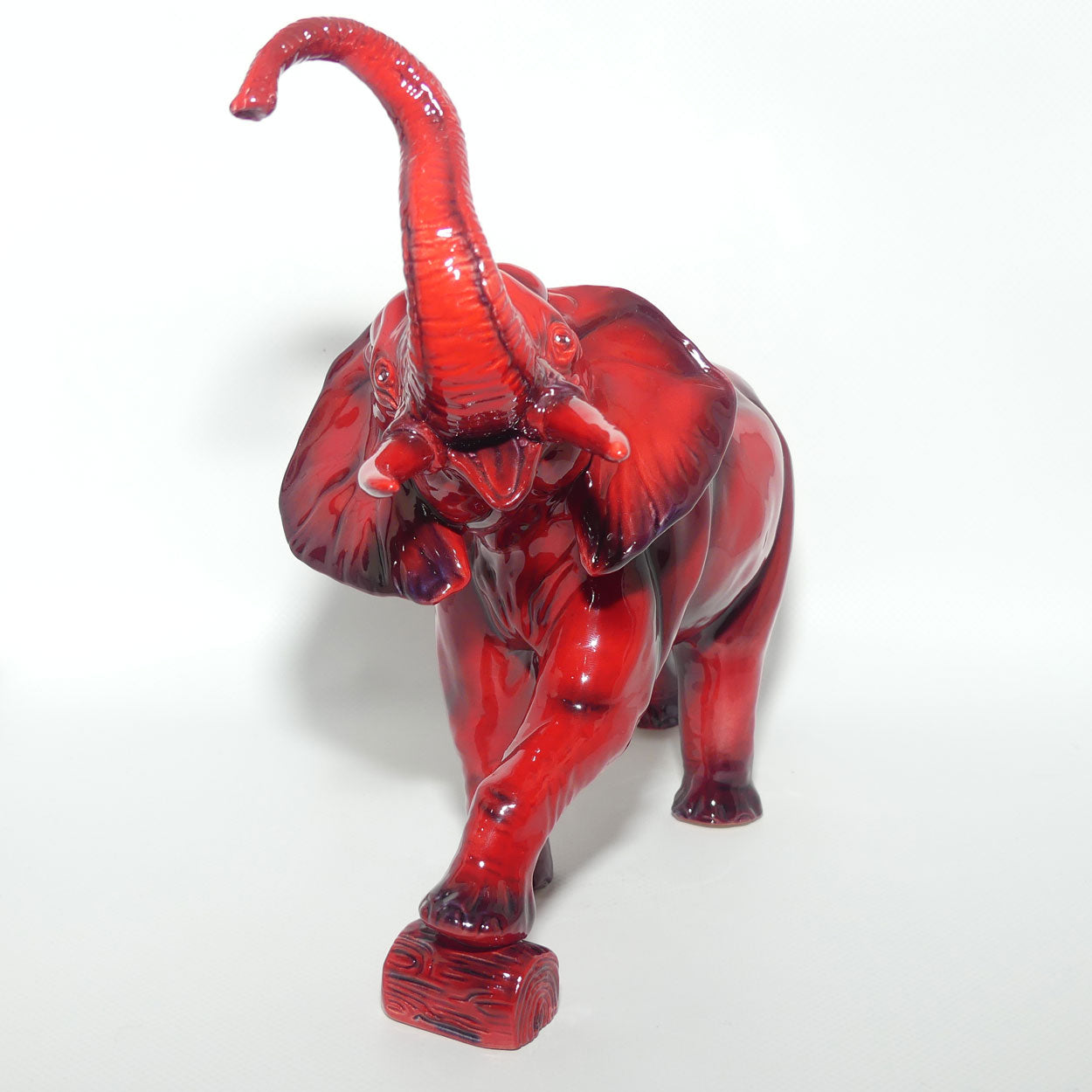 Peggy Davies Ceramics | Ruby Fusion Glaze | Elephant Trunk in Salute