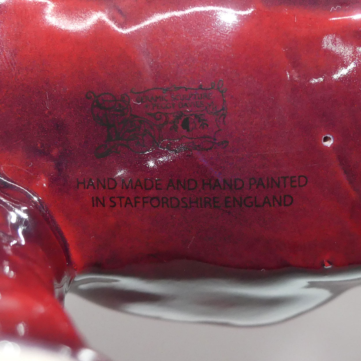 Peggy Davies Ceramics | Ruby Fusion Glaze | Elephant Trunk in Salute