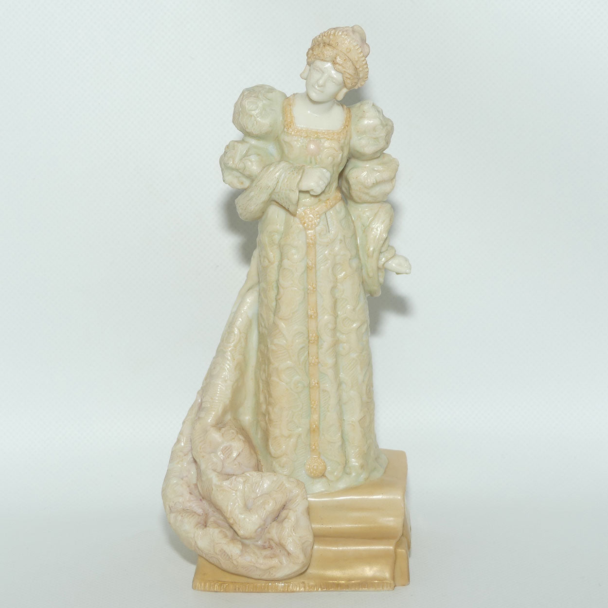 Doulton Burslem Vellum figure by Charles Noke | Ellen Terry as Queen Catharine