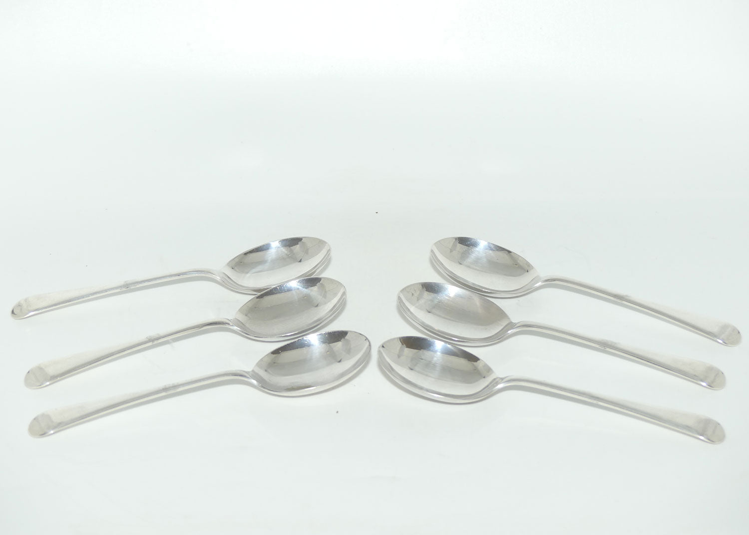 Set of 6 Embassy Silver Plated Old English Soup Spoons | 17cm