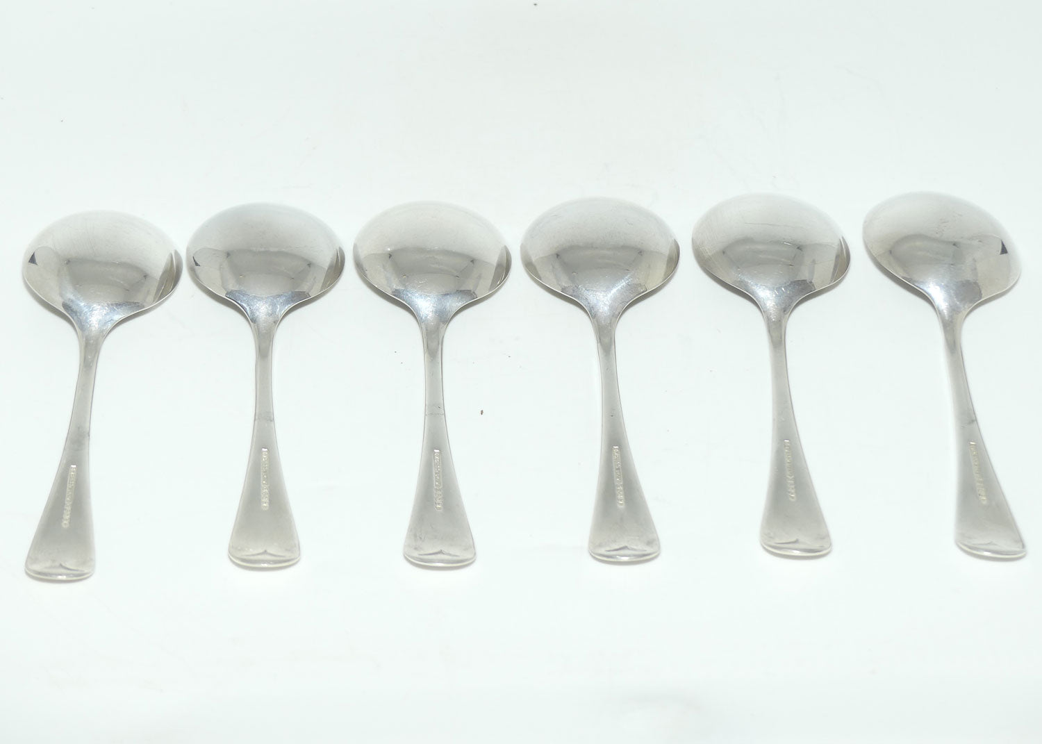 Set of 6 Embassy Silver Plated Old English Soup Spoons | 17cm