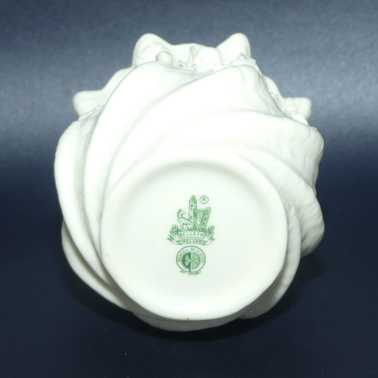 Belleek Floral decorated Thistle vase | 3rd Green Mark