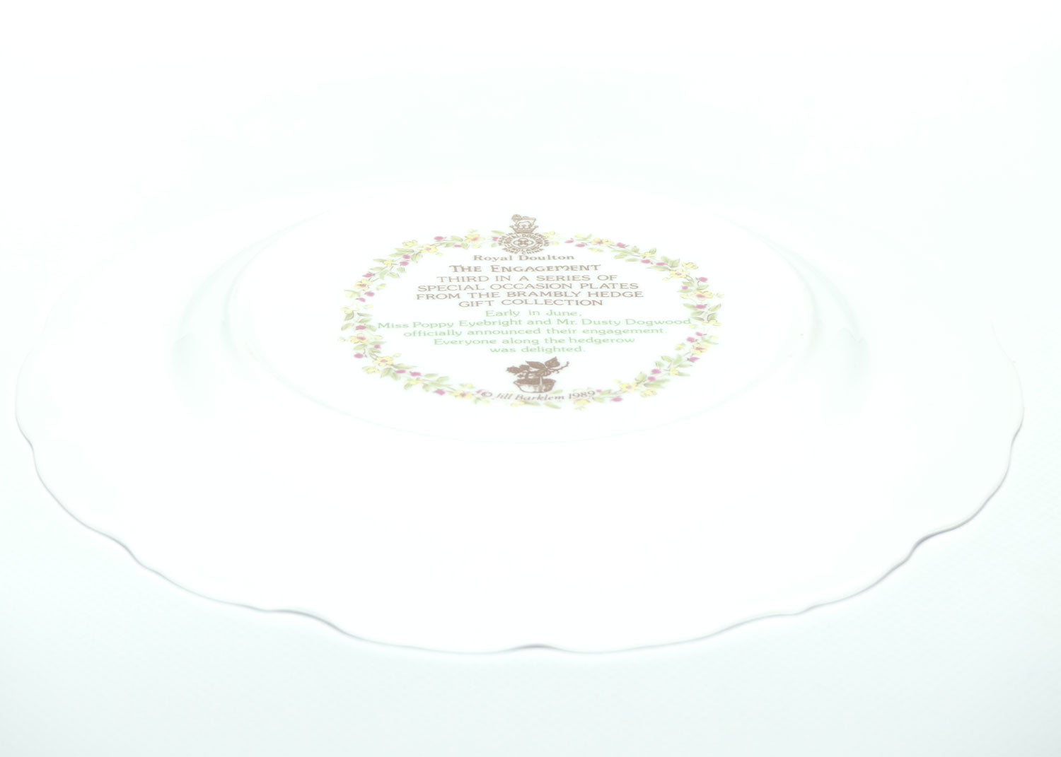 Royal Doulton Brambly Hedge Giftware | Special Occasion series plate | The Engagement | 20cm