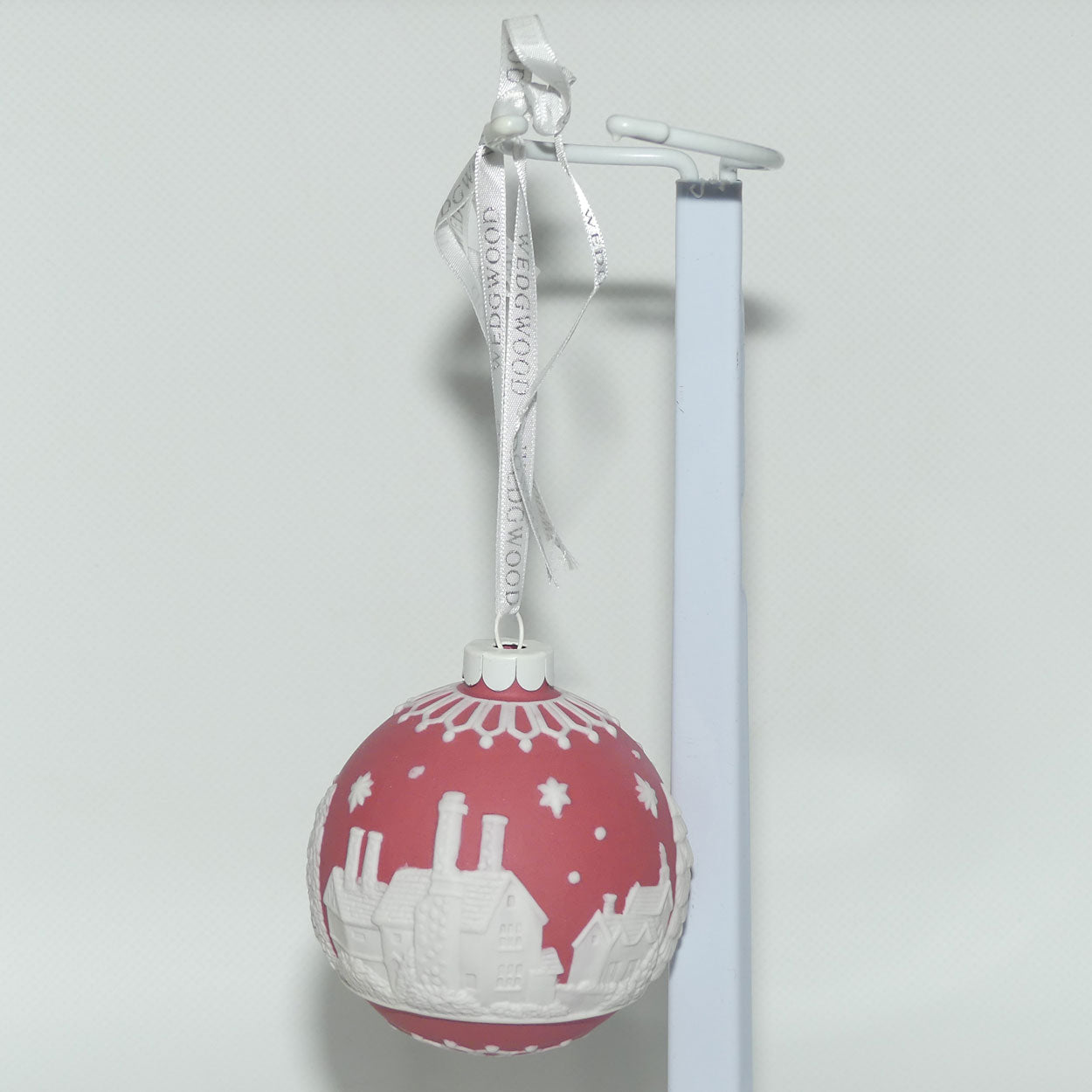 Wedgwood Jasperware Christmas ornament bauble | Red English Countryside | boxed