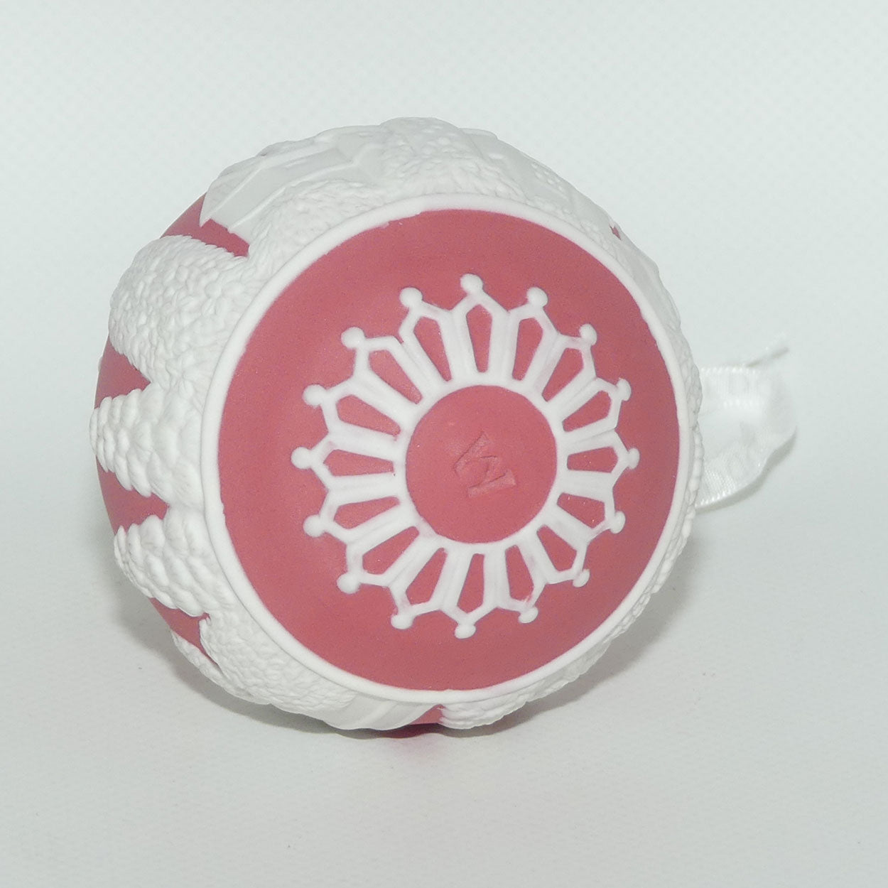 Wedgwood Jasperware Christmas ornament bauble | Red English Countryside | boxed