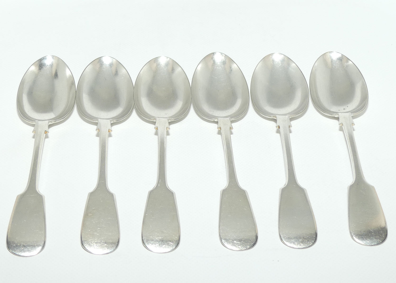 Set of 6 John Dixon and Sons | Silver Plated Fiddle Pattern Tablespoons | 19cm