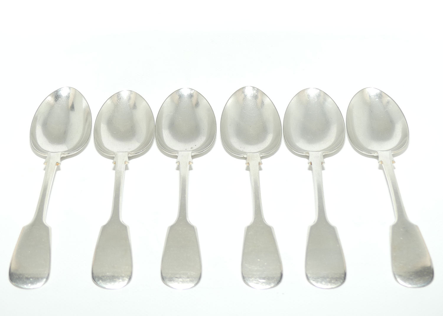 Set of 6 John Dixon and Sons | Silver Plated Fiddle Pattern Tablespoons | 19cm