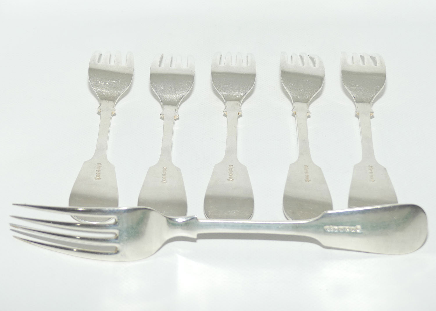 Set of 6 John Dixon and Sons | Silver Plated Fiddle Pattern Dinner Forks | 20.5cm