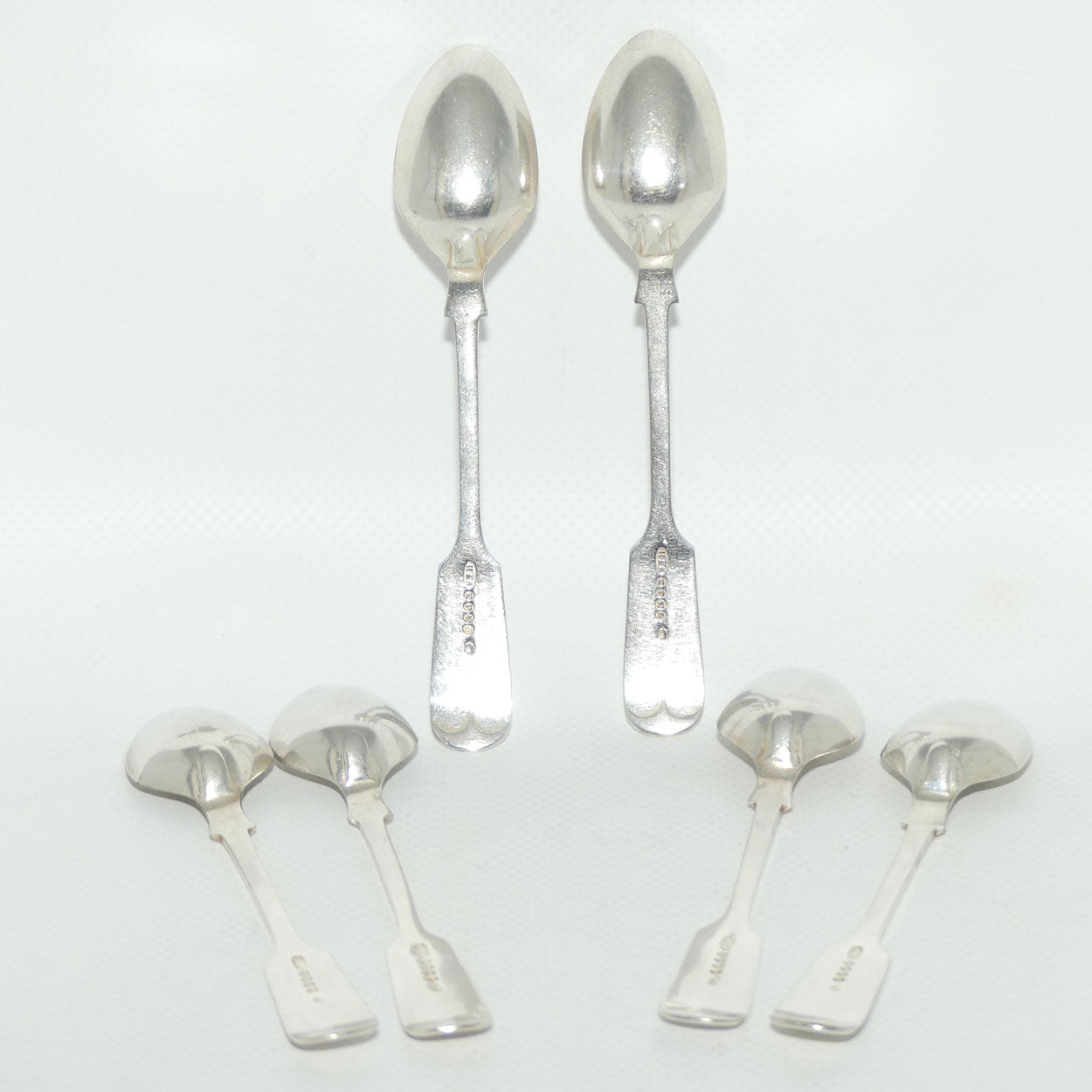Set of 6 John Dixon and Son | Silver Plated Fiddle Pattern Teaspoon | 12cm