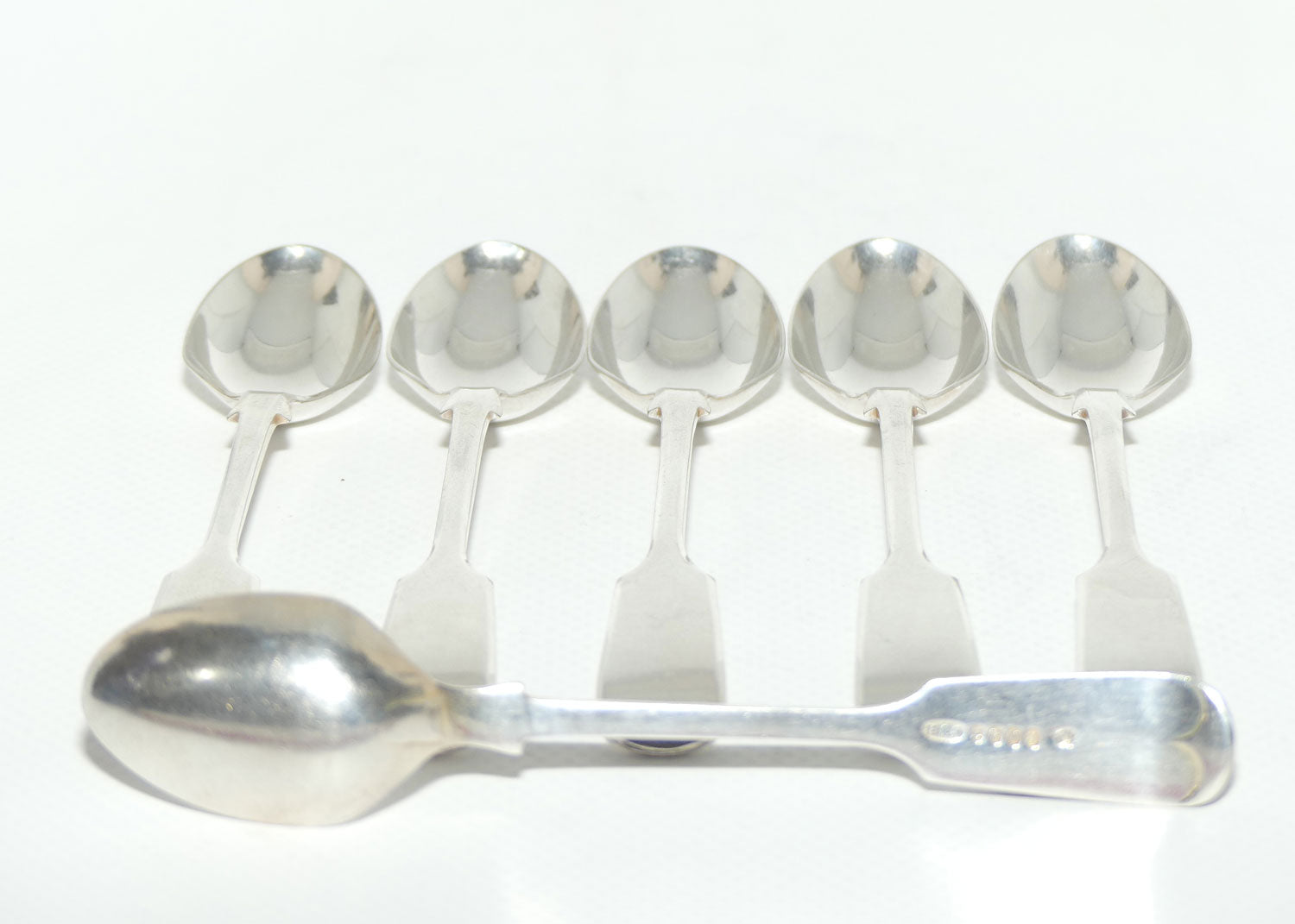 Set of 6 John Dixon and Son | Silver Plated Fiddle Pattern Teaspoon | 12cm