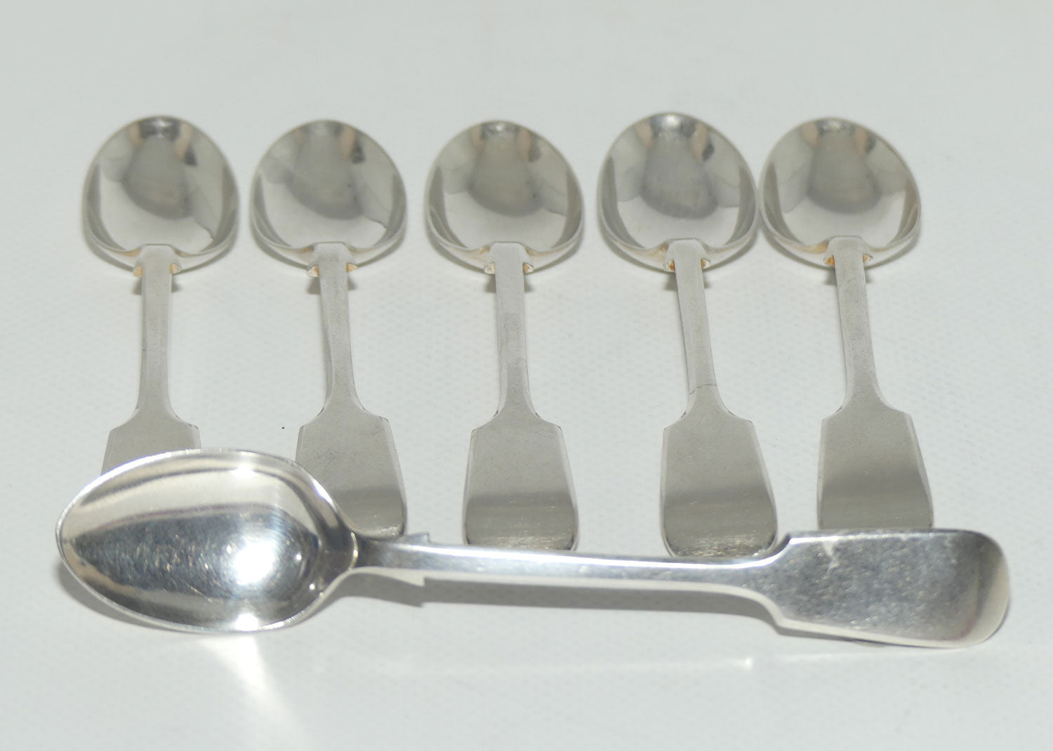 Set of 6 John Dixon and Son | Silver Plated Fiddle Pattern Teaspoon | 12.5cm