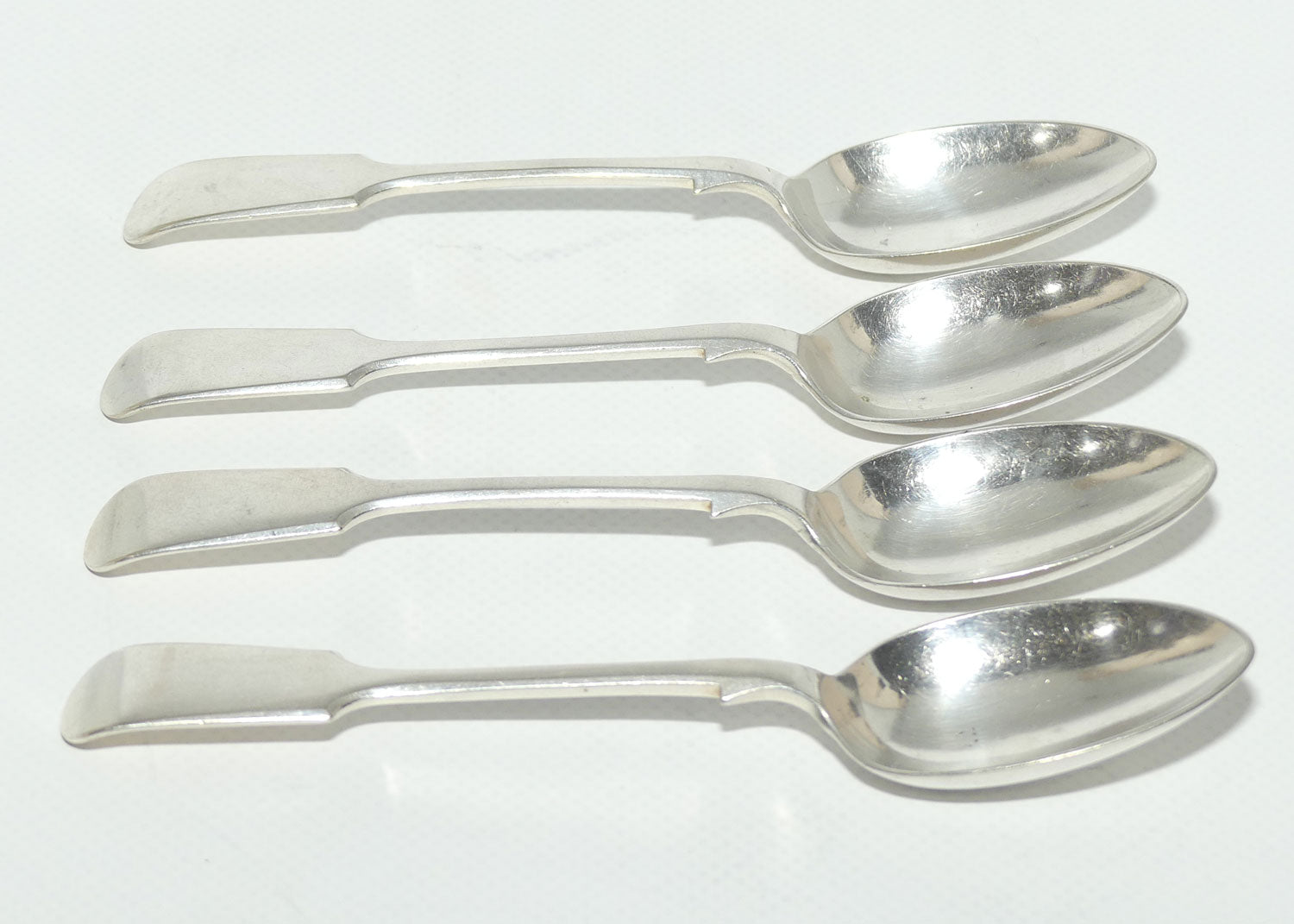 Set of 4 John Dixon and Son | Silver Plated Fiddle Pattern Teaspoon | 14.5cm