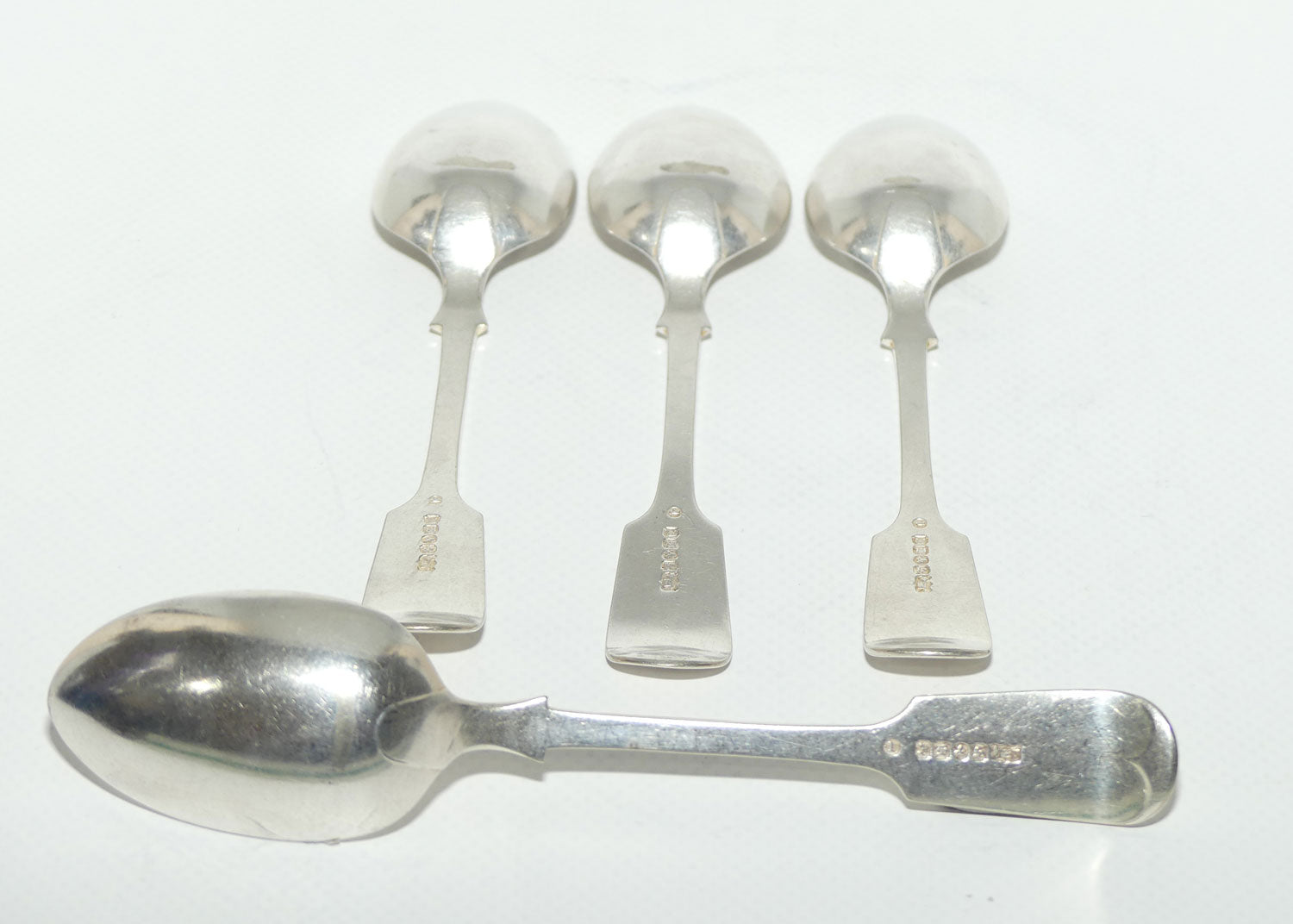 Set of 4 John Dixon and Son | Silver Plated Fiddle Pattern Teaspoon | 14.5cm