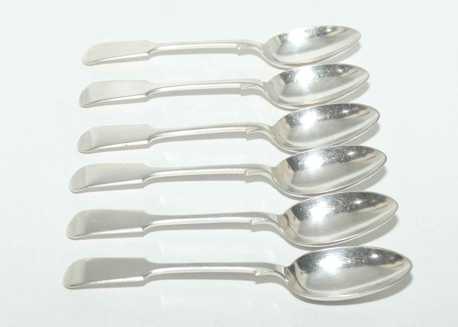 Set of 6 John Dixon and Son | Silver Plated Fiddle Pattern Teaspoon | 14.5cm