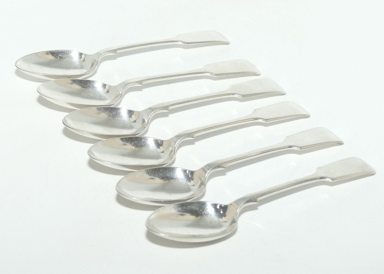 Set of 6 John Dixon and Son | Silver Plated Fiddle Pattern Teaspoon | 14.5cm