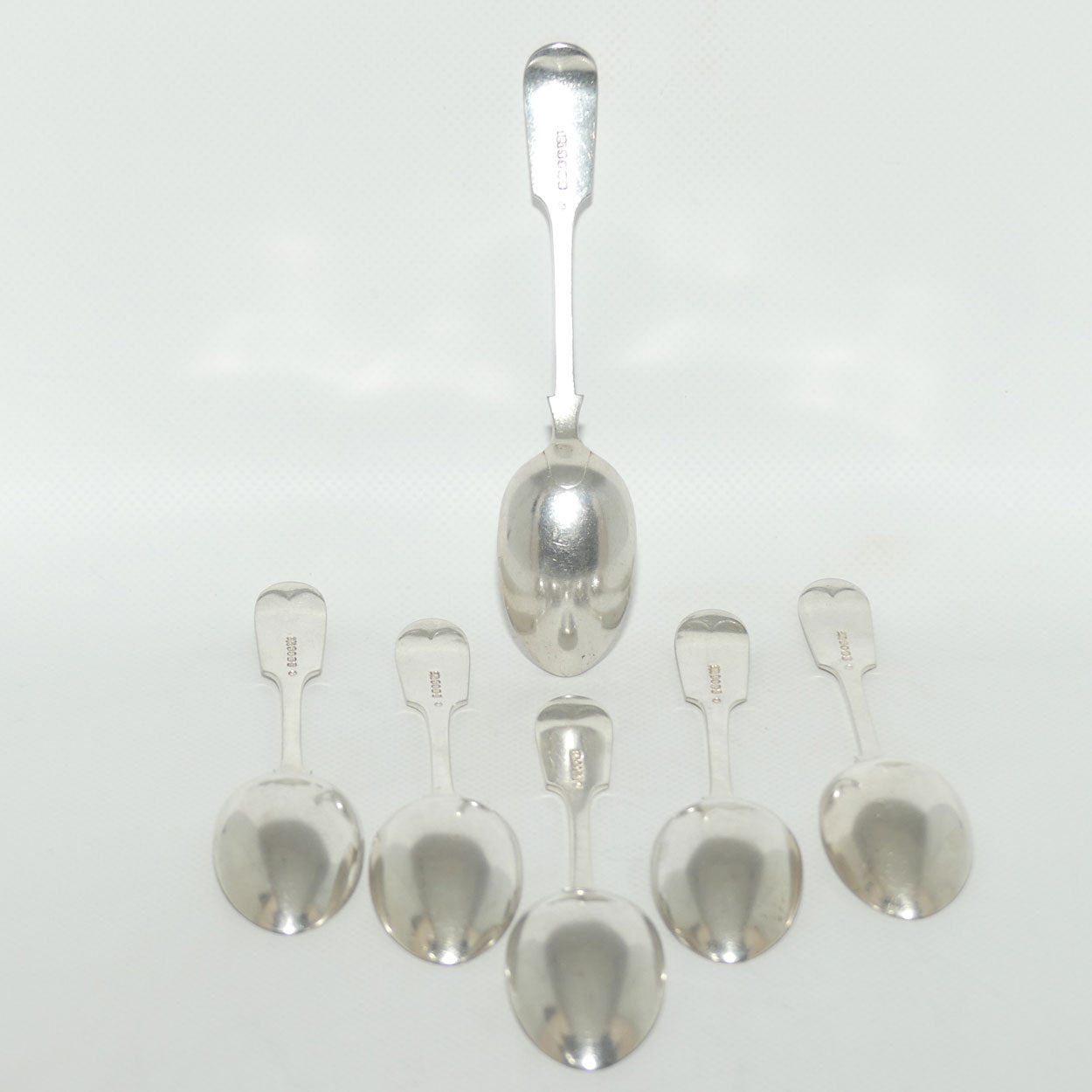 Set of 6 John Dixon and Son | Silver Plated Fiddle Pattern Teaspoon | 14.5cm
