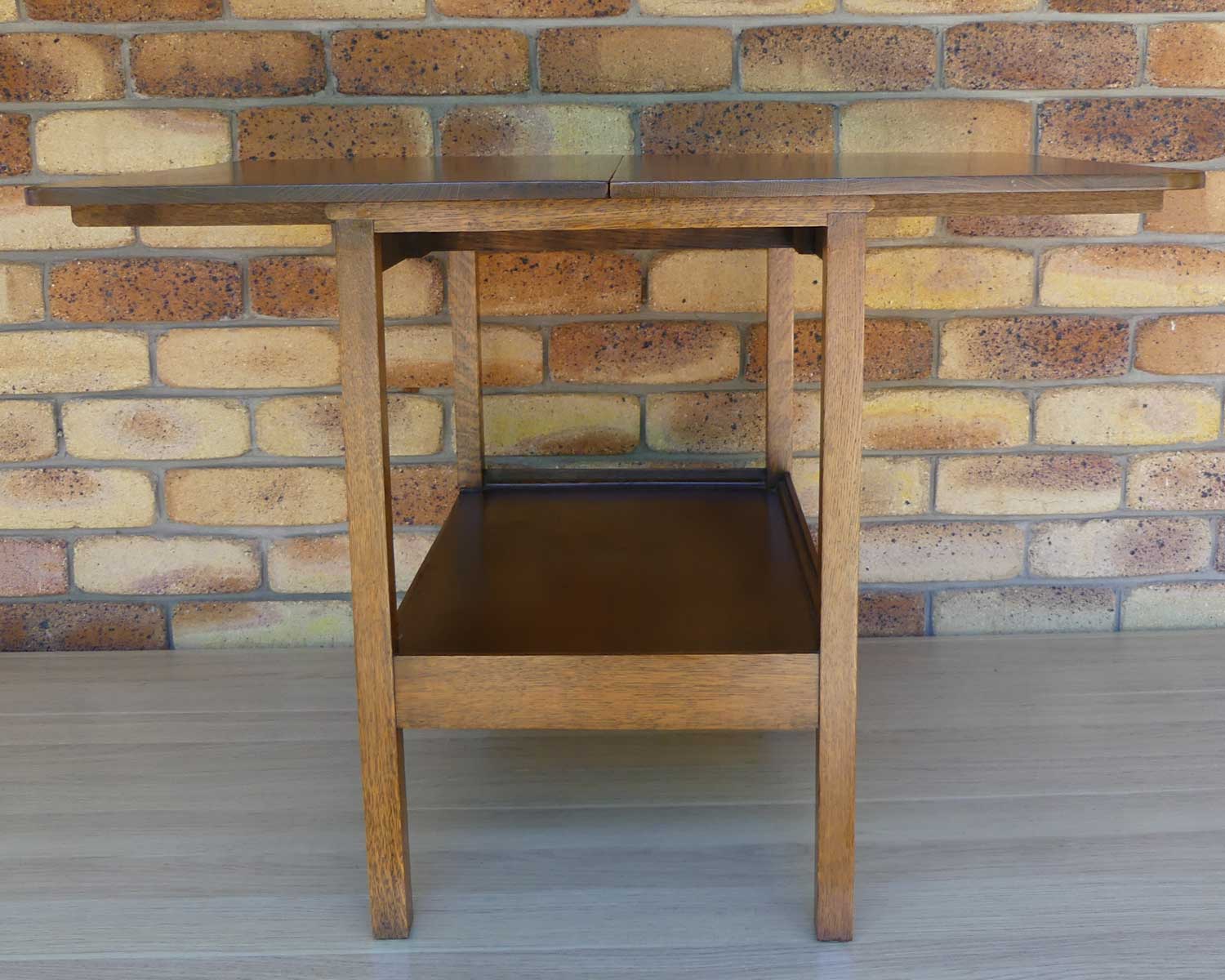English Oak folding occasional table | perfect for between lounge chairs