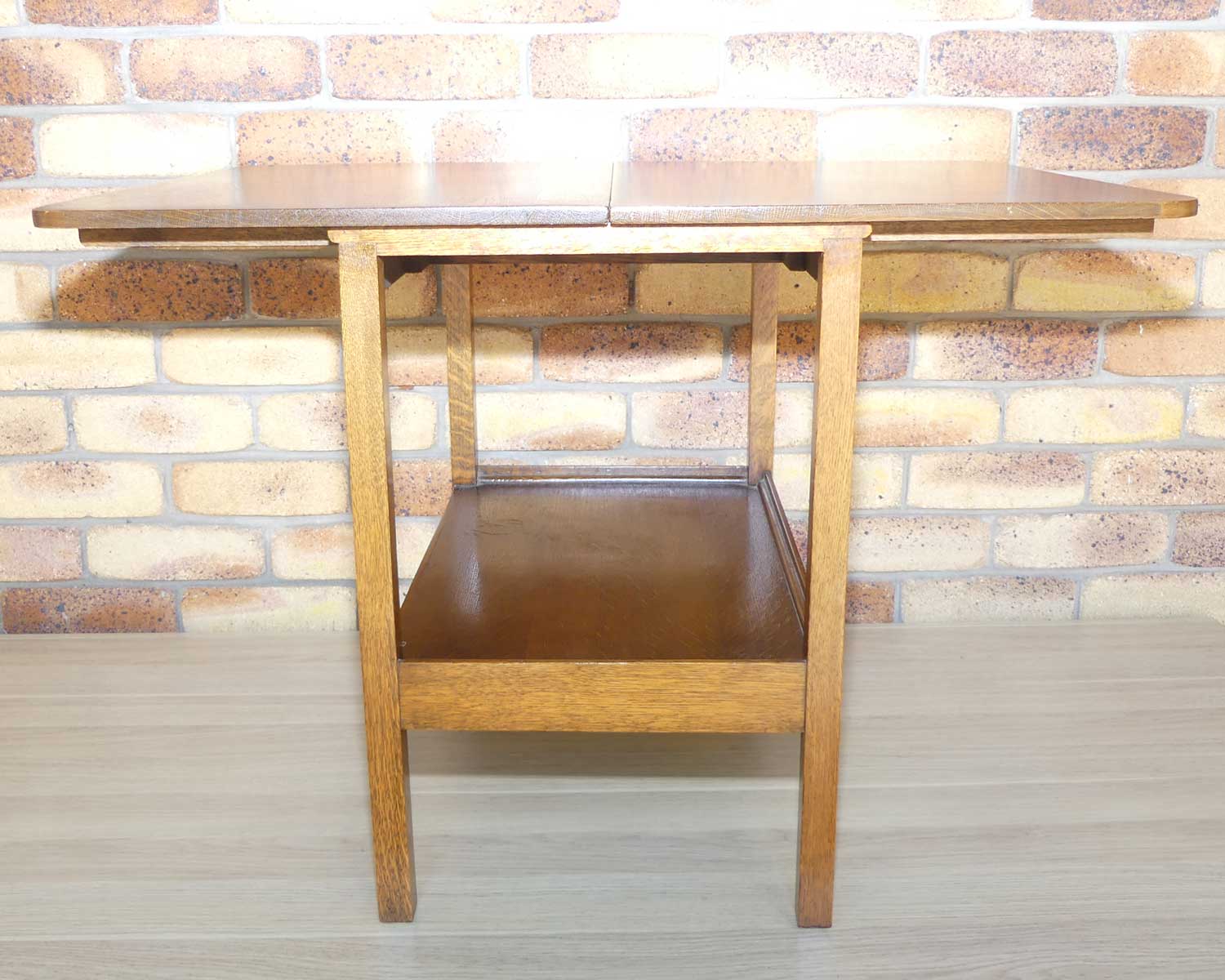 English Oak folding occasional table | perfect for between lounge chairs