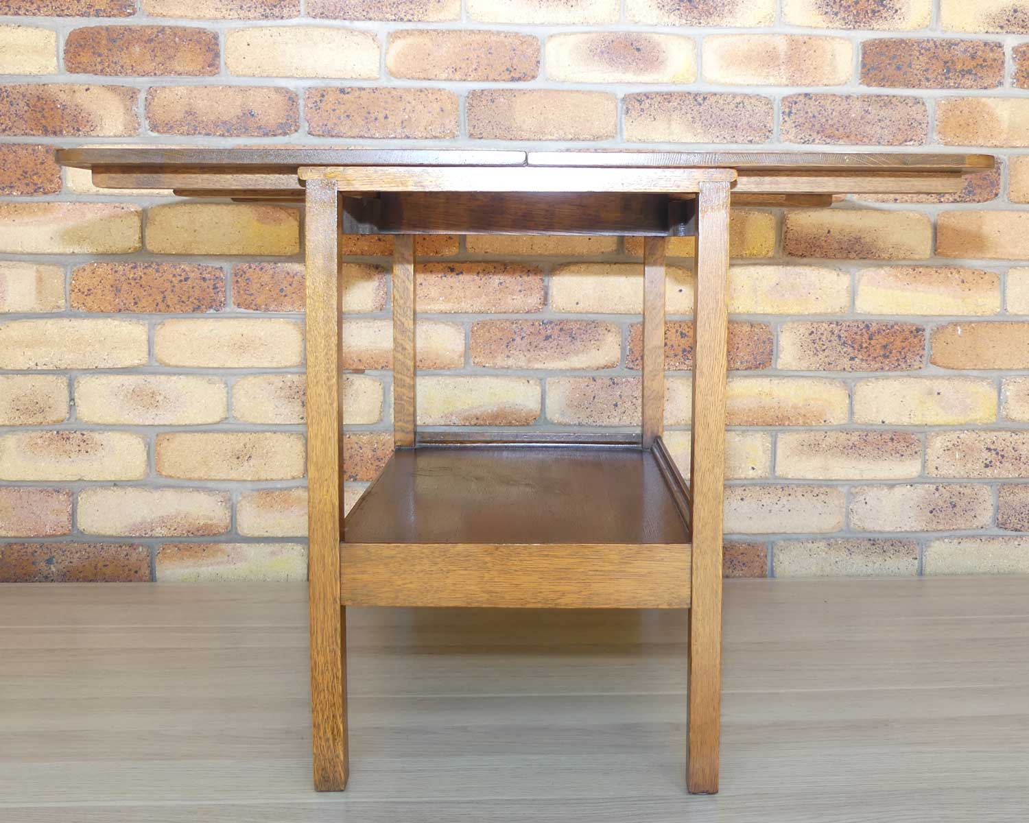 English Oak folding occasional table | perfect for between lounge chairs