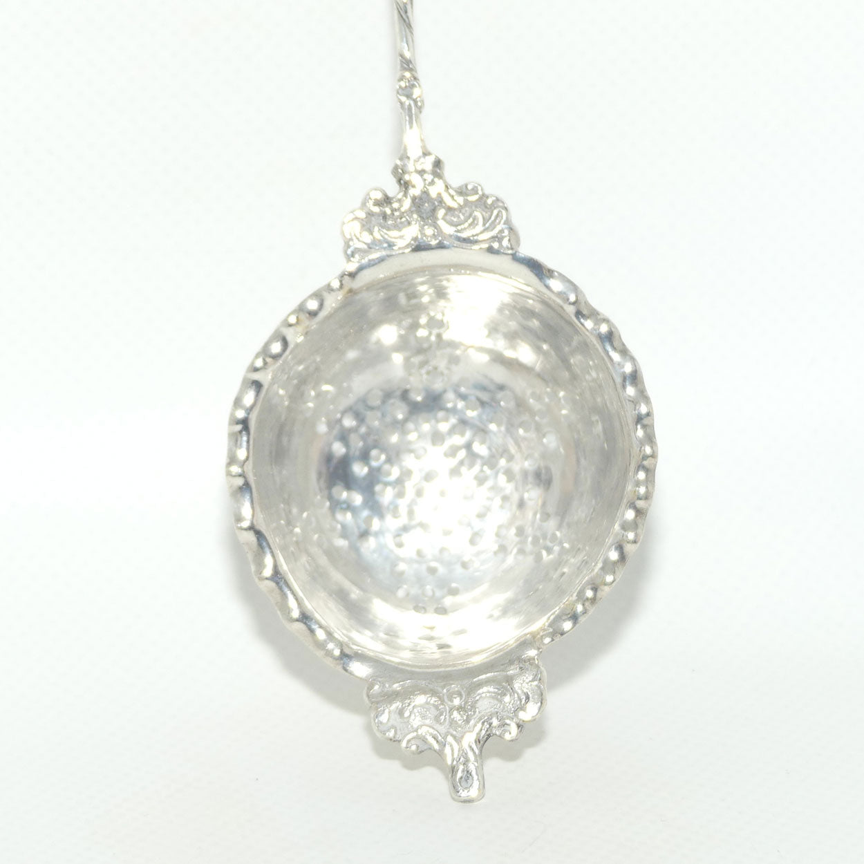 925 Sterling Silver tea strainer | Gondola handle | 34.6g | Berthold Muller