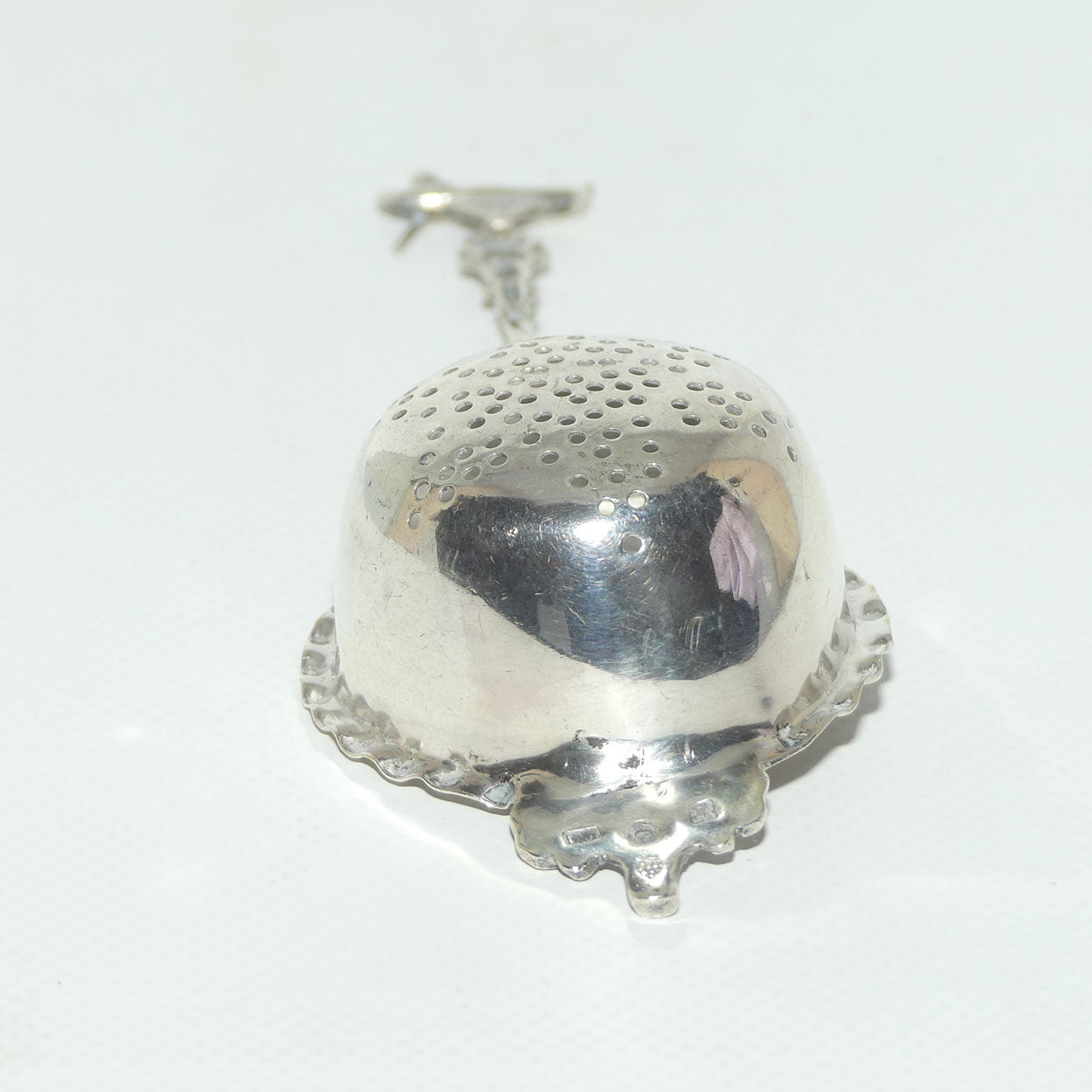 925 Sterling Silver tea strainer | Gondola handle | 34.6g | Berthold Muller
