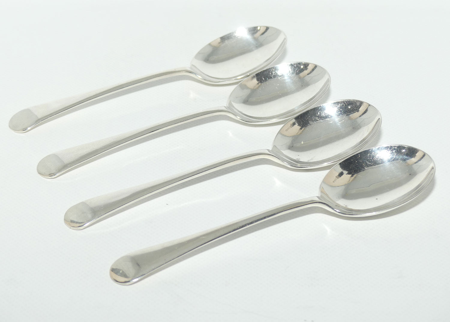Set of 4 EPNS Silver Plate | Old English Pattern Soup Spoons | 17cm