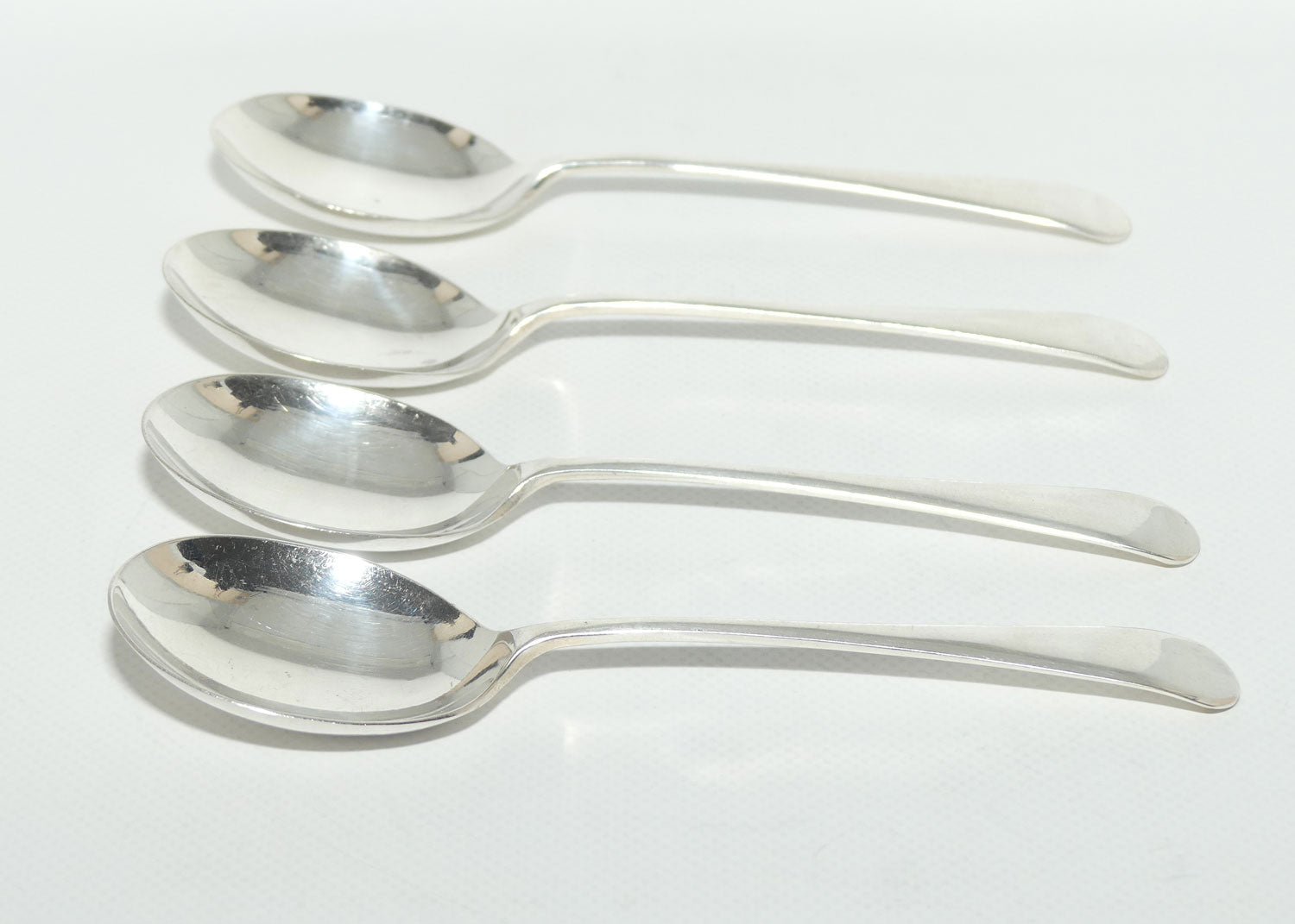 Set of 4 EPNS Silver Plate | Old English Pattern Soup Spoons | 17cm