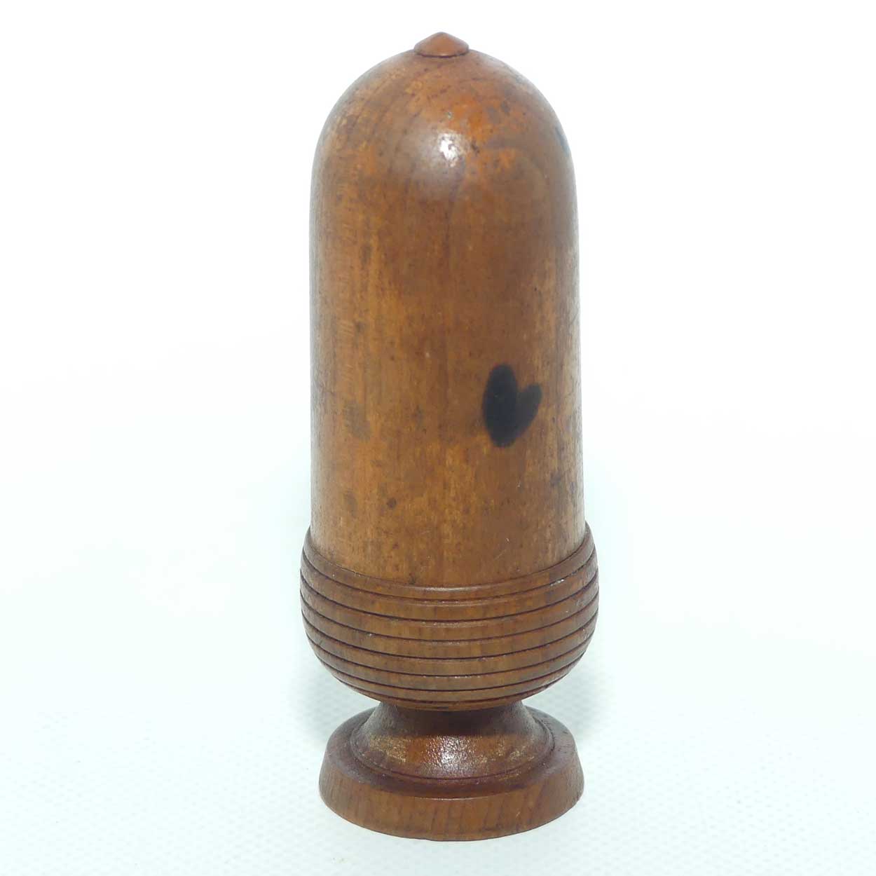 Victorian era Treen acorn shape thimble case | #2