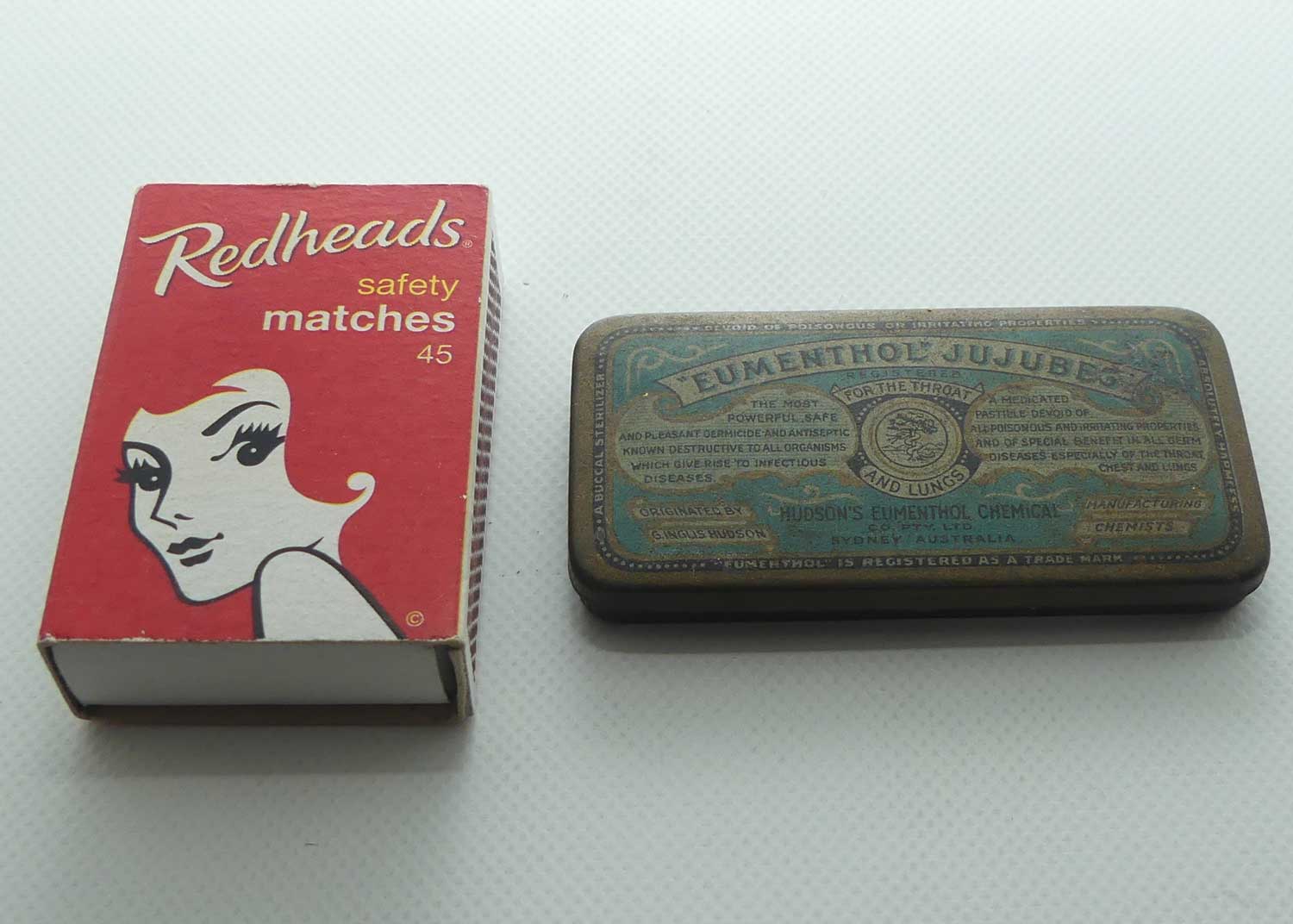 Eumenthol Jujubes tin | Hudson Eumenthol Chemical Co Pty Ltd Australia