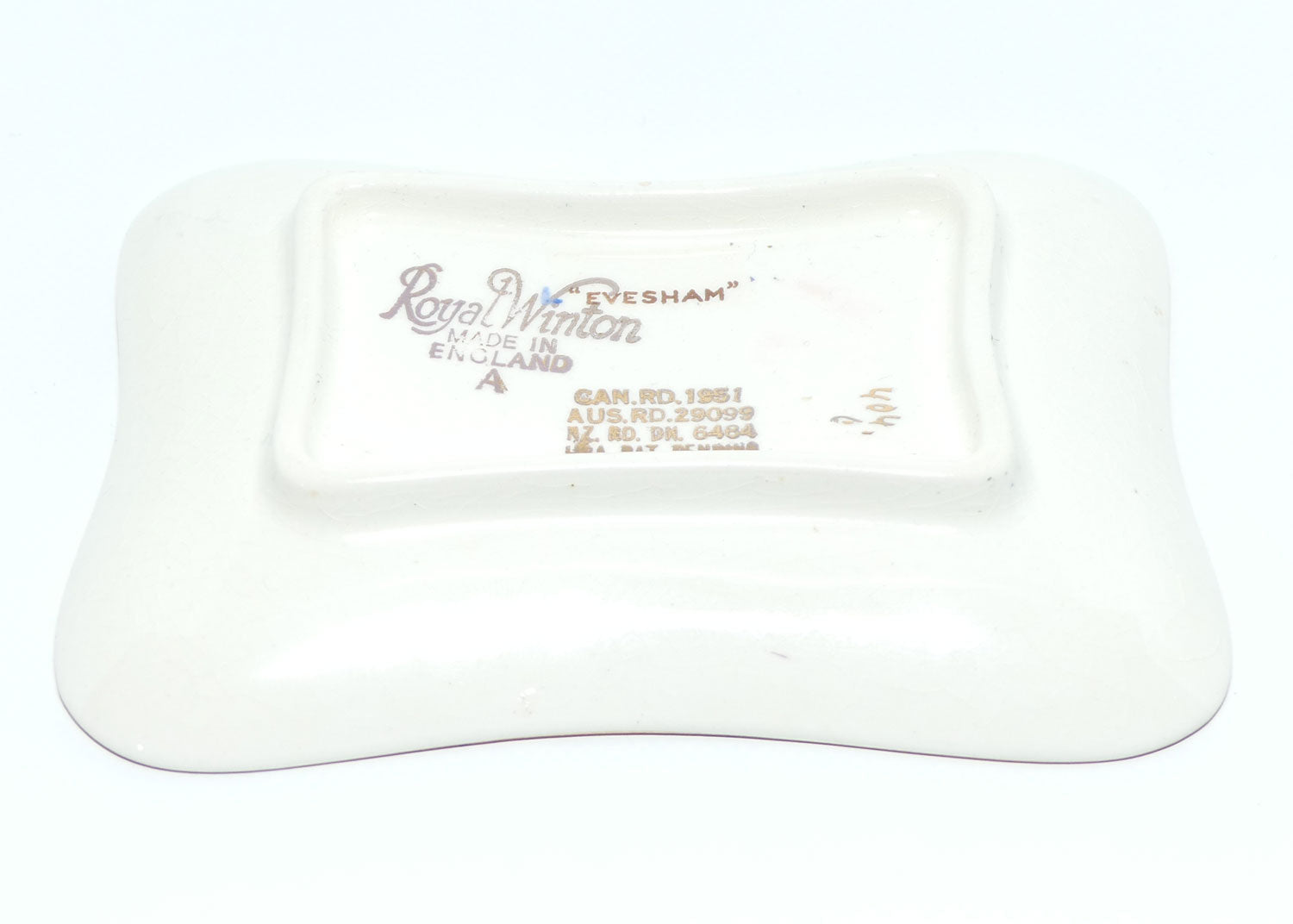 Royal Winton Evesham rectangular pin tray