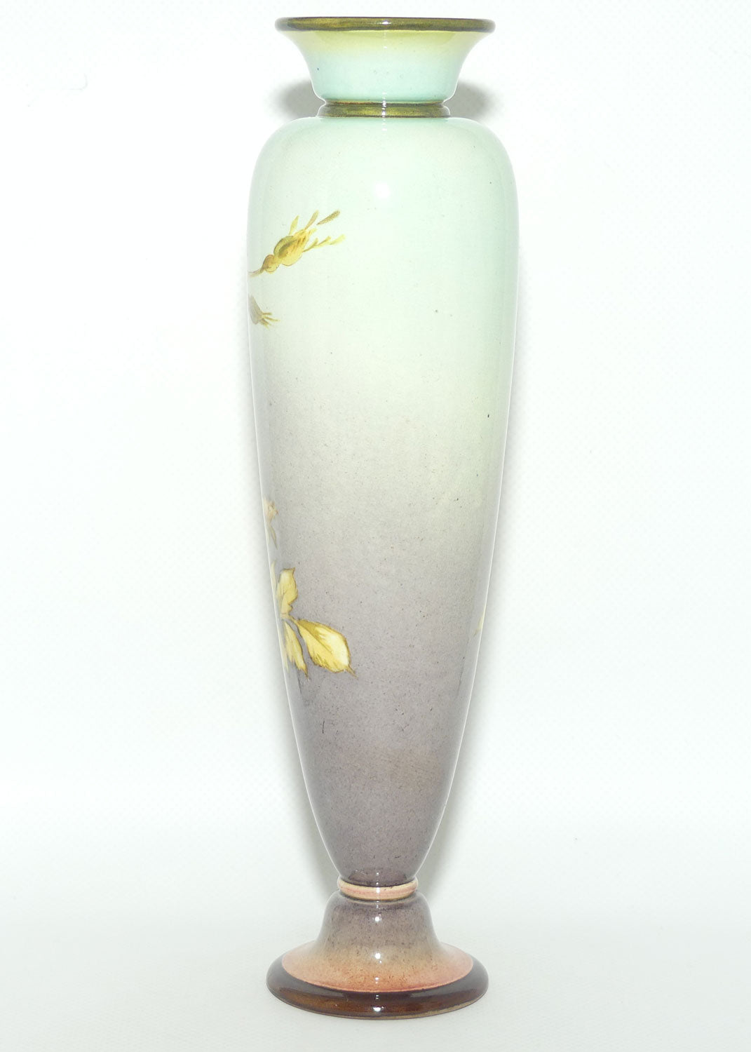 Doulton Burslem Faience vase decorated with Flowers by Kate Rogers | Fine Example