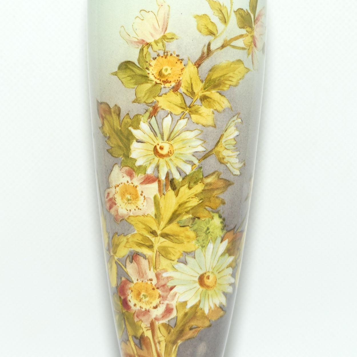 Doulton Burslem Faience vase decorated with Flowers by Kate Rogers | Fine Example