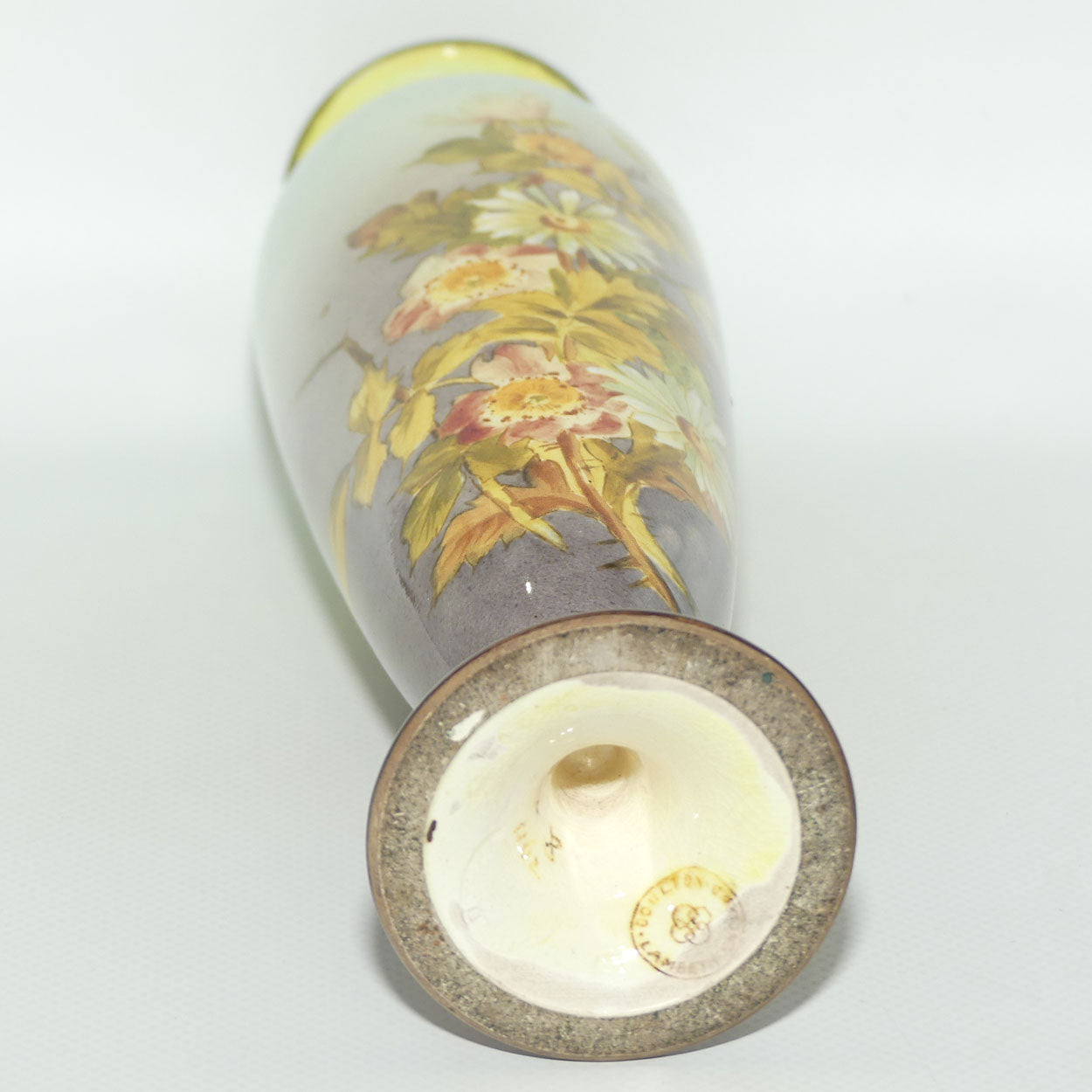 Doulton Burslem Faience vase decorated with Flowers by Kate Rogers | Fine Example