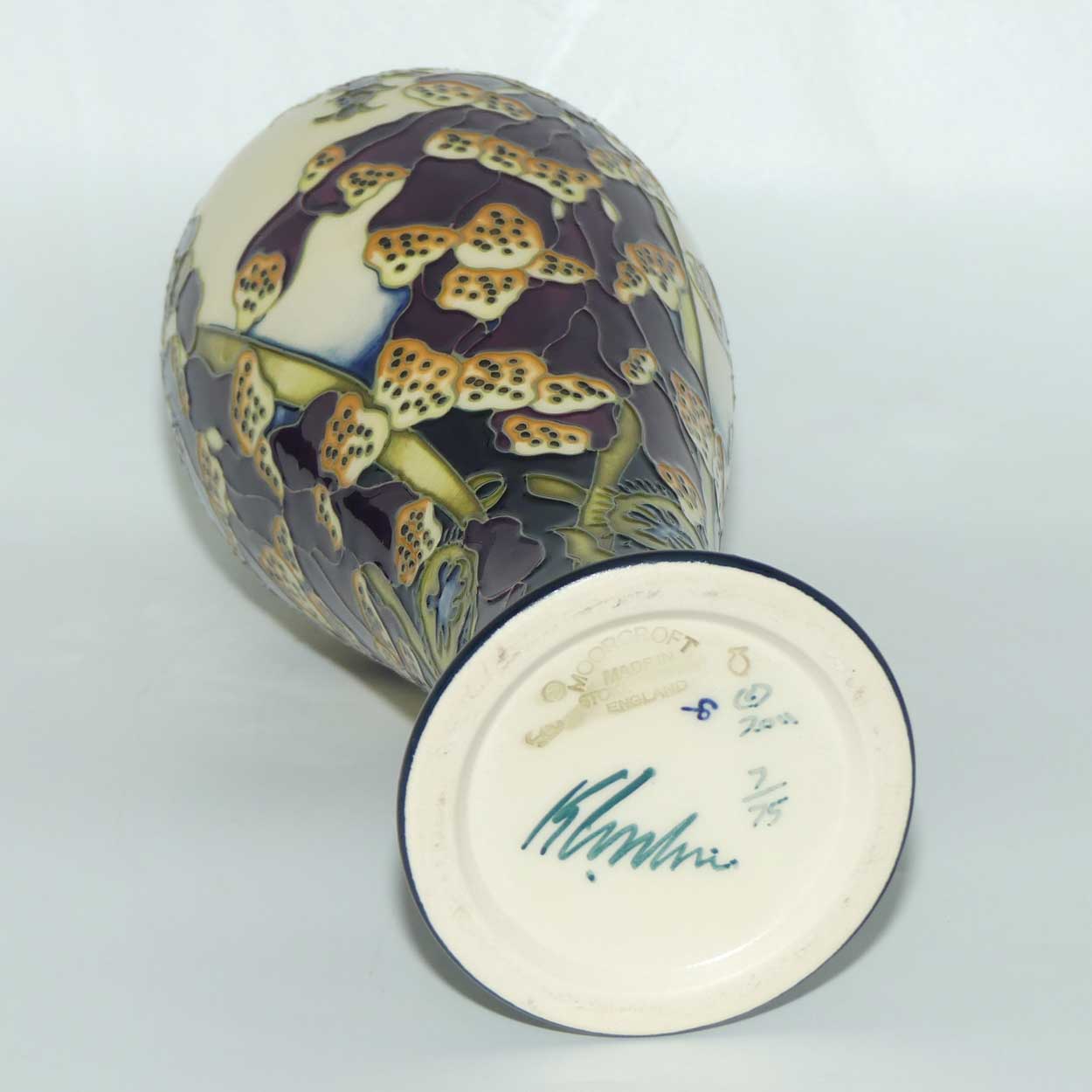 Moorcroft Fairies Foxglove 75/10 vase | LE 7/50
