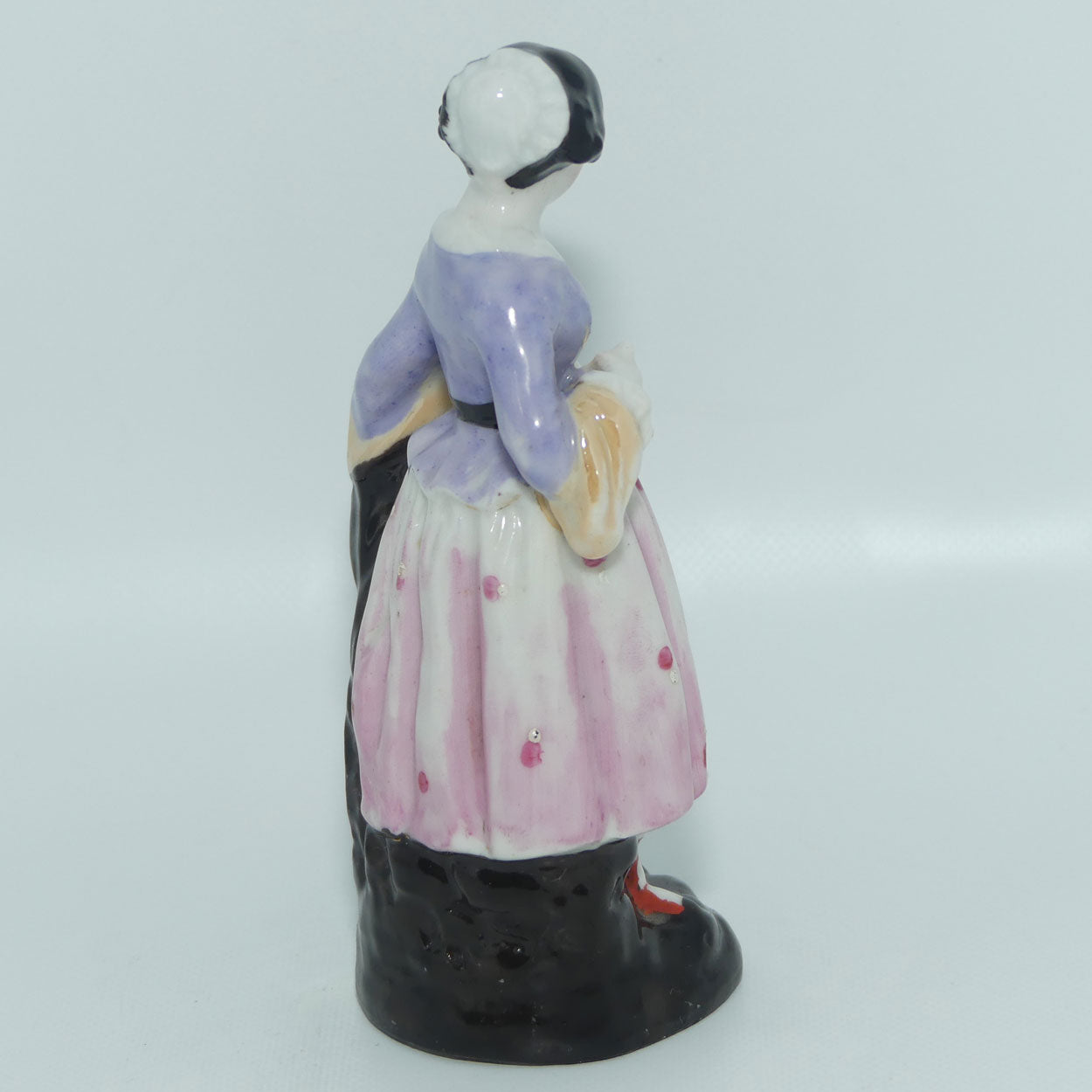 Victorian era Hard Paste Porcelain figure | Girl with Lamb