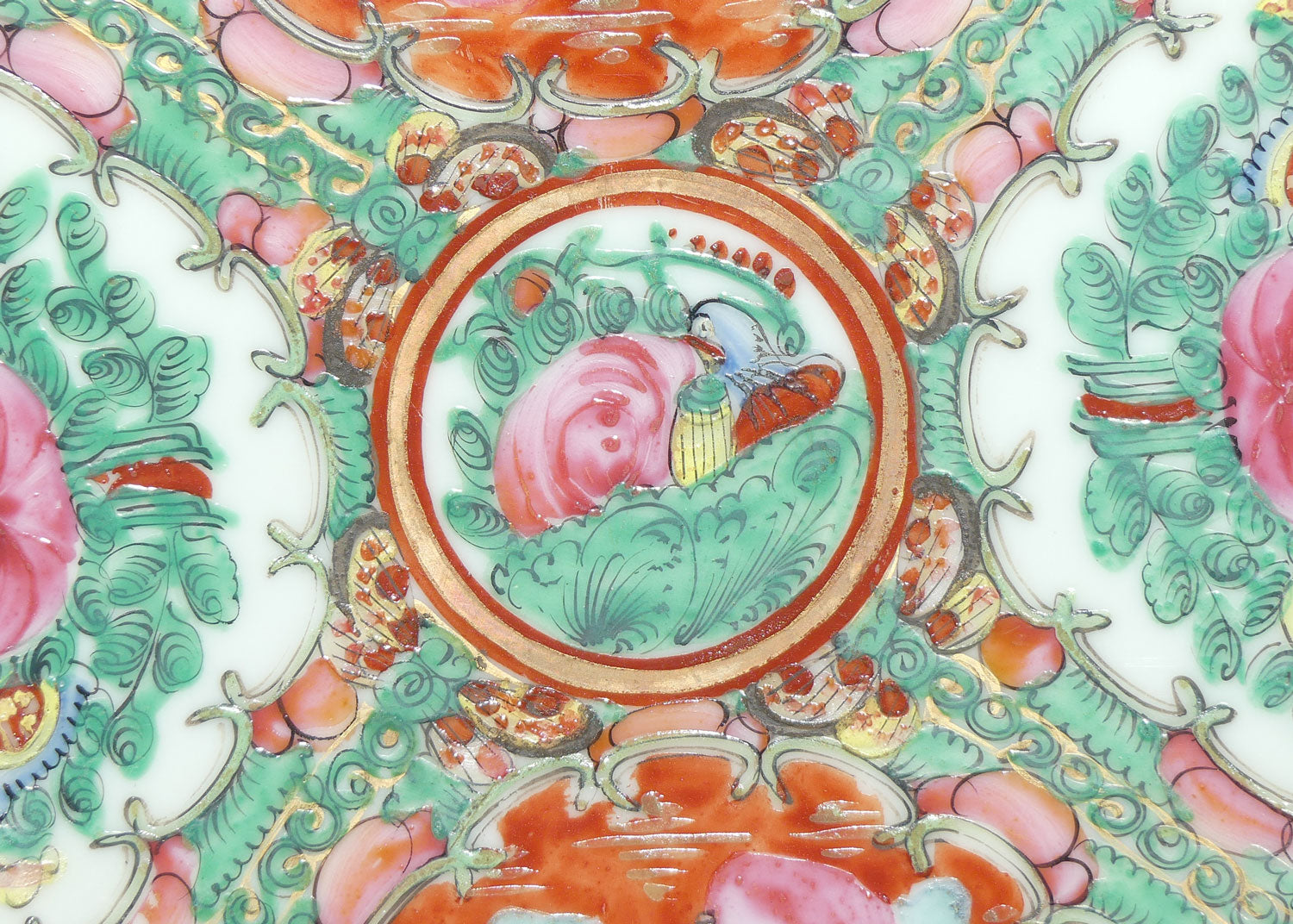 early 20th century Famille Rose | Famille Vert plate | Divided in Sections