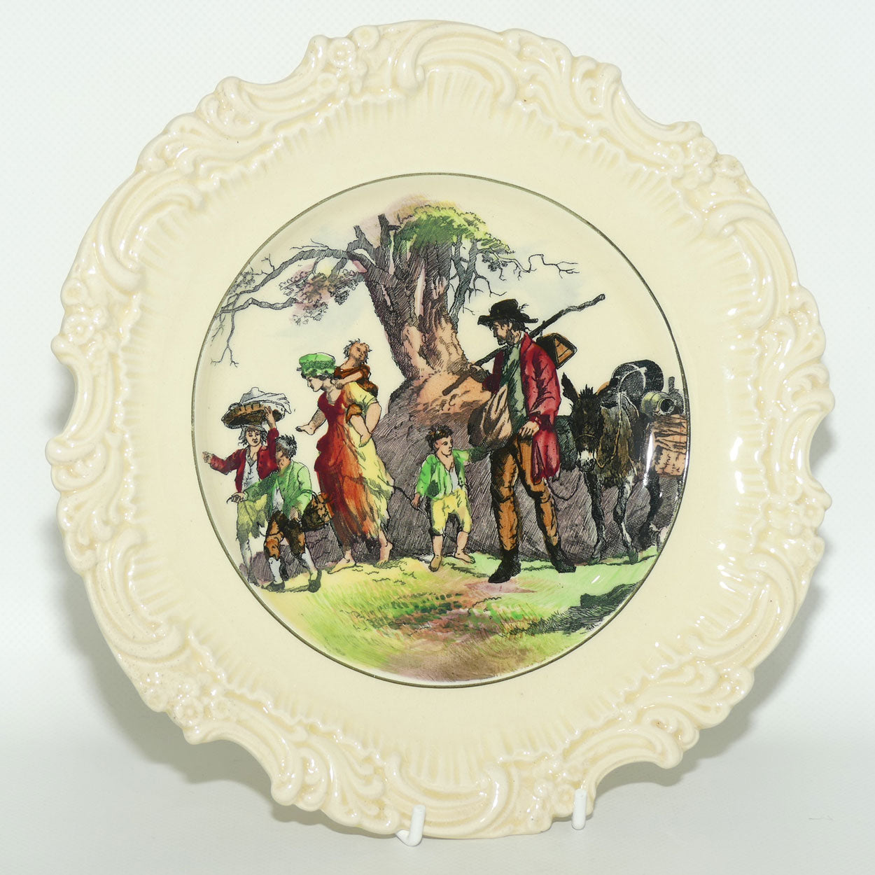 Royal Doulton Gleaners and Gypsies figured fancy border plate D5003
