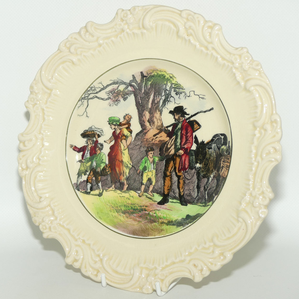 Royal Doulton Gleaners and Gypsies figured fancy border plate D5003