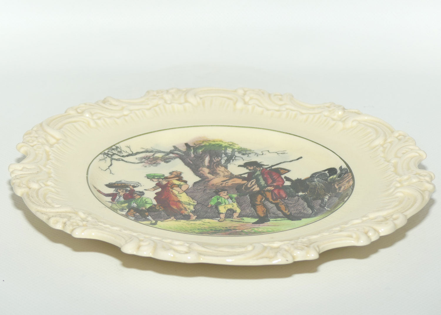 Royal Doulton Gleaners and Gypsies figured fancy border plate D5003