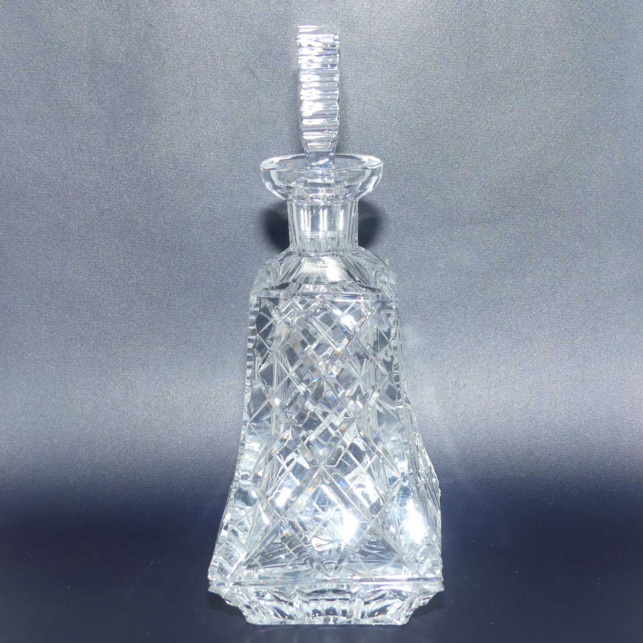 Fancy shape Pinwheel cut Bohemian Crystal Spirits decanter